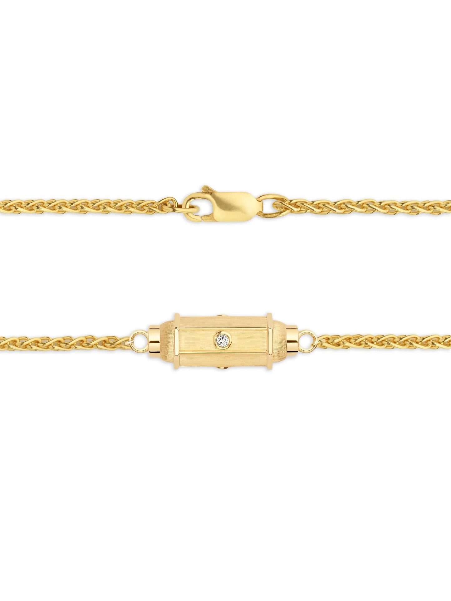 18CT yellow gold micro Coco diamond bracelet