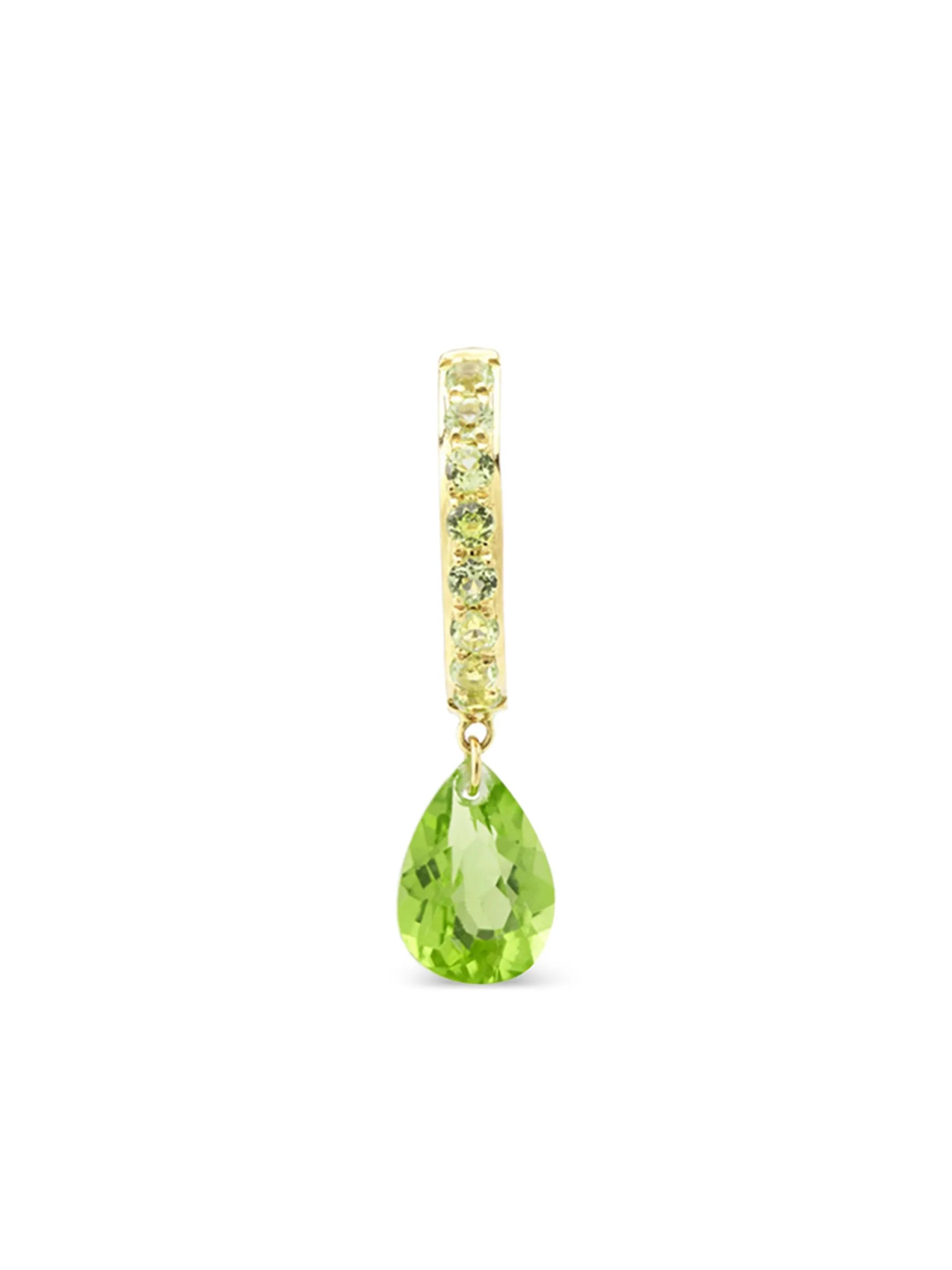18K yellow gold diamond single earring