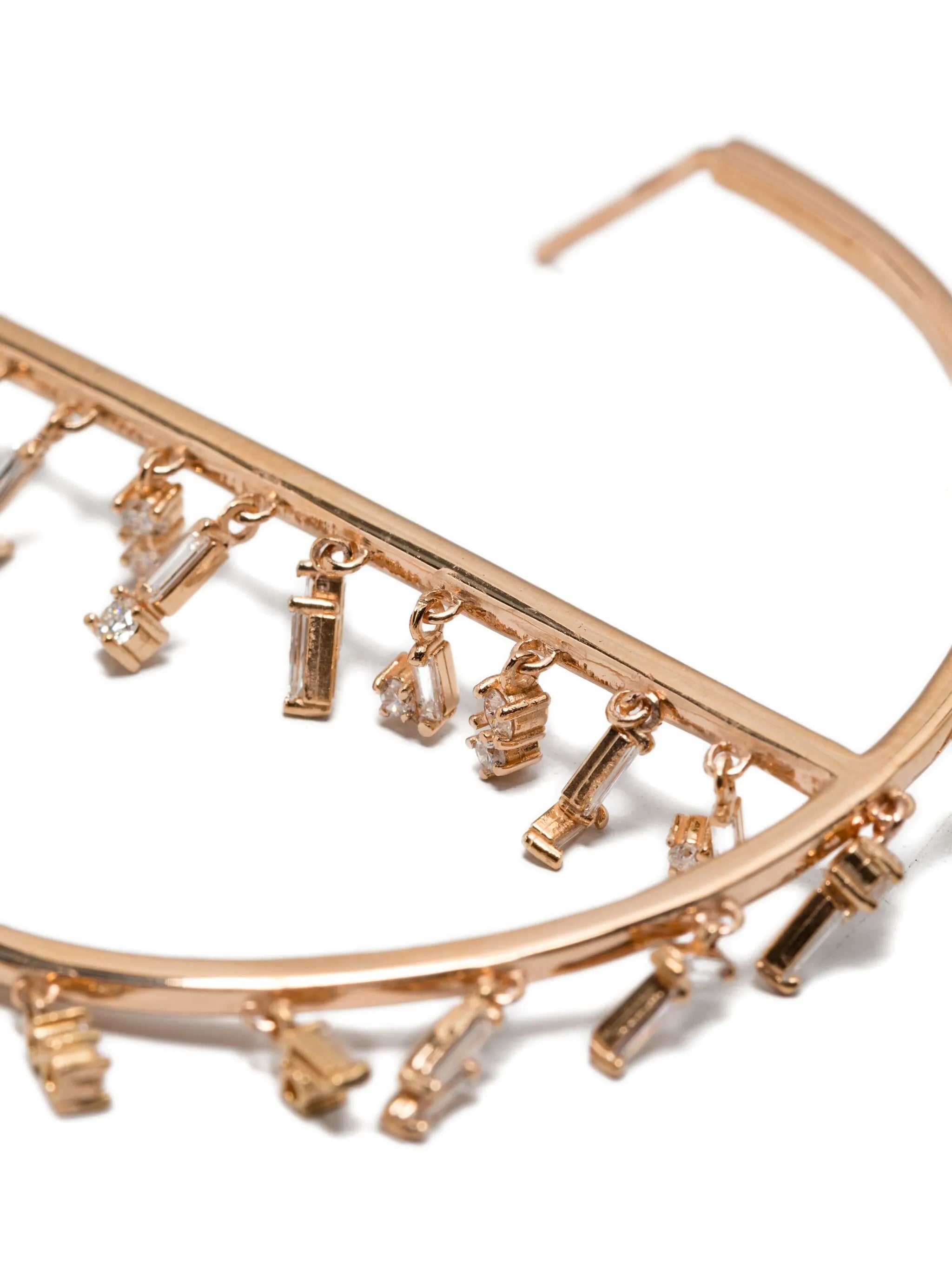 18CT yellow gold diamond hoop earrings