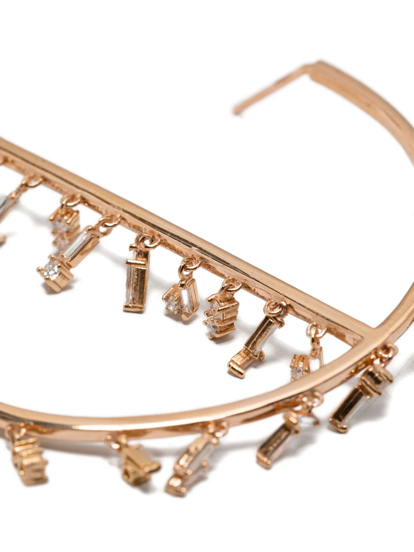 18CT yellow gold diamond hoop earrings