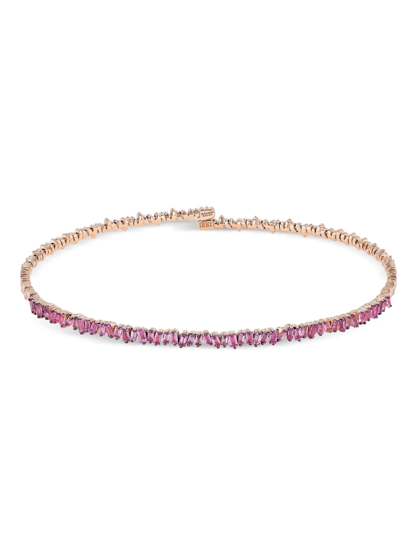 18CT rose gold pink sapphire choker
