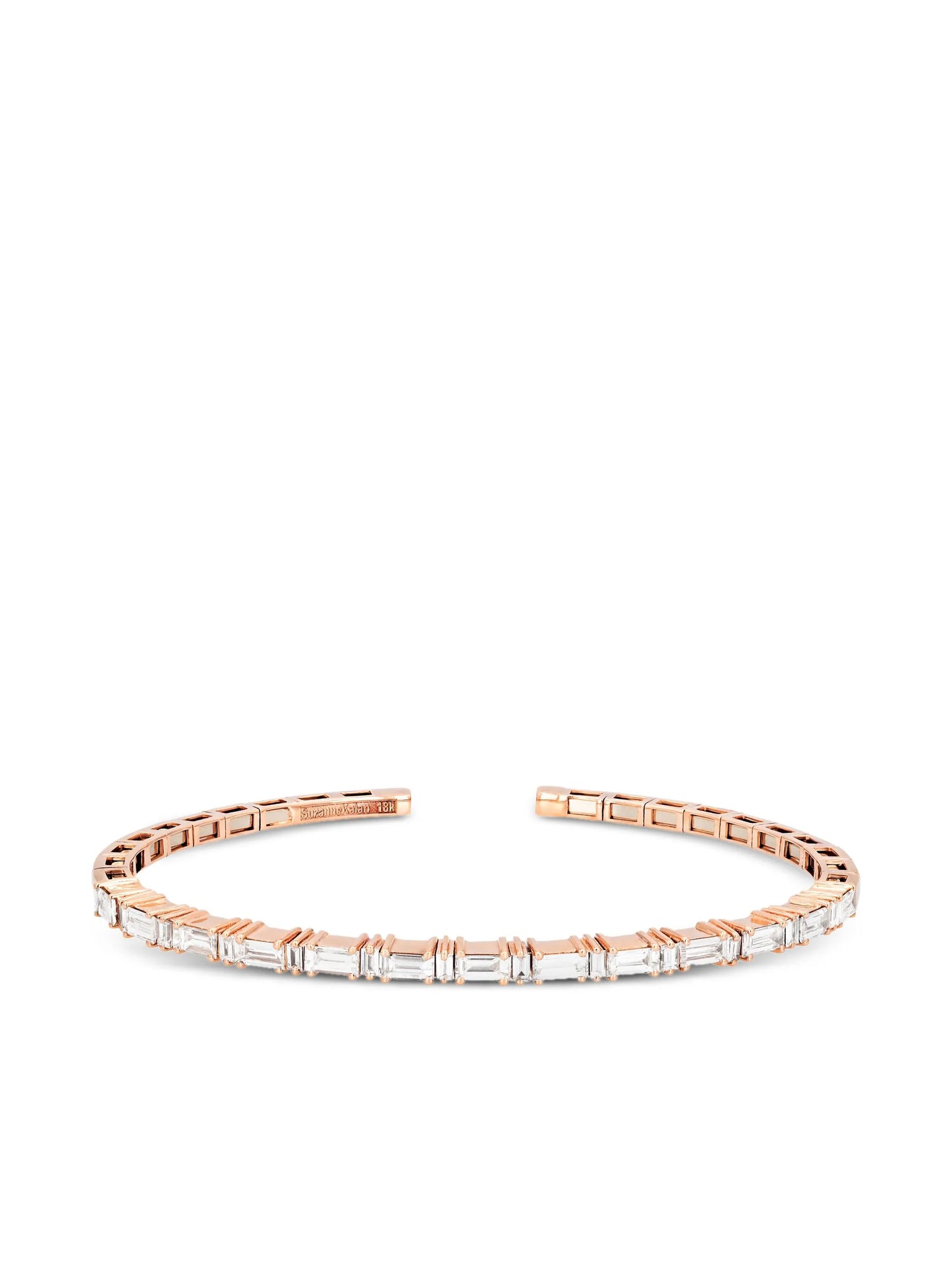 18CT rose gold diamond bangle