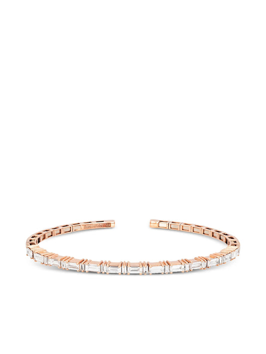 18CT rose gold diamond bangle