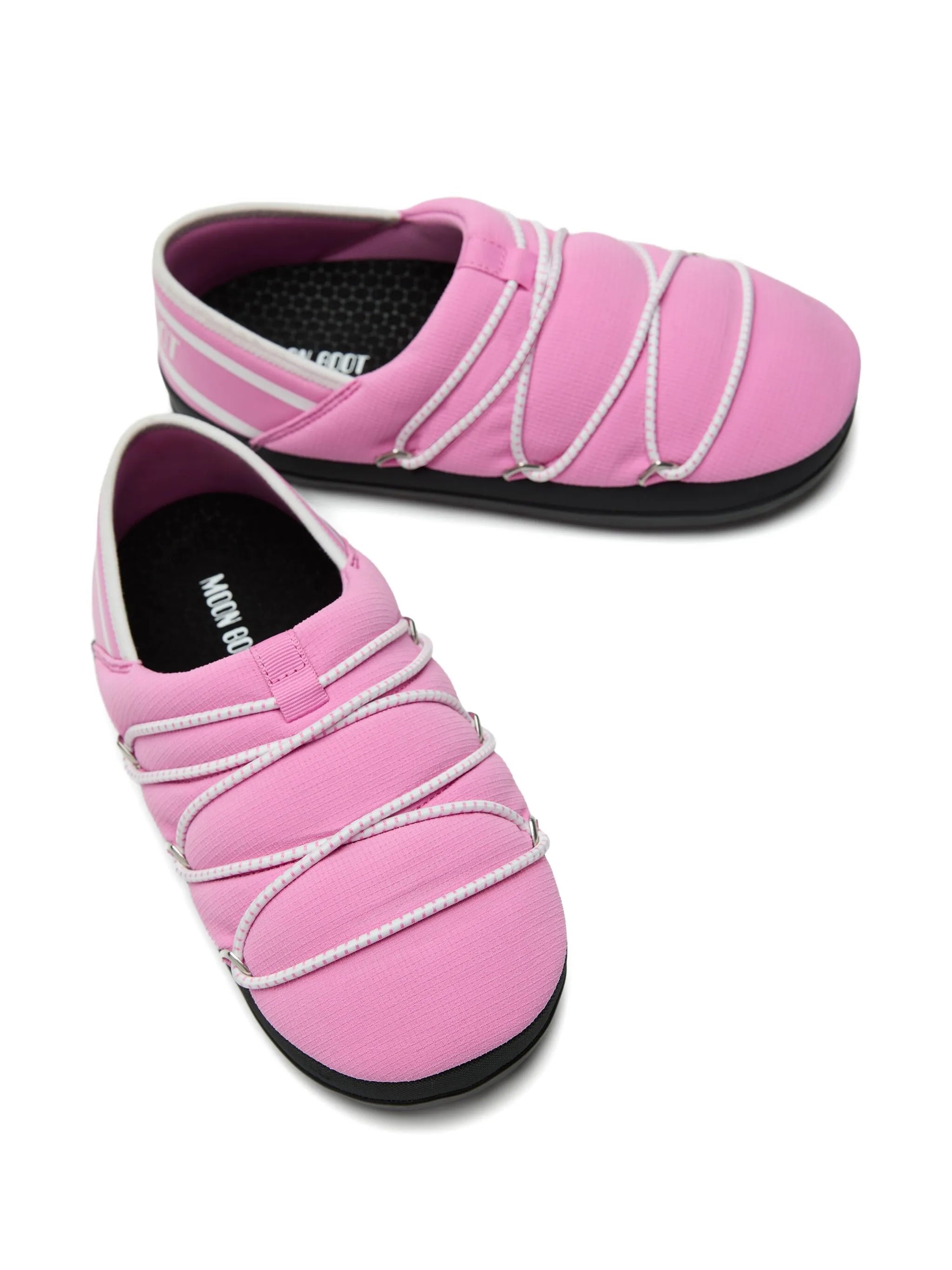 slip-on lace-up slippers