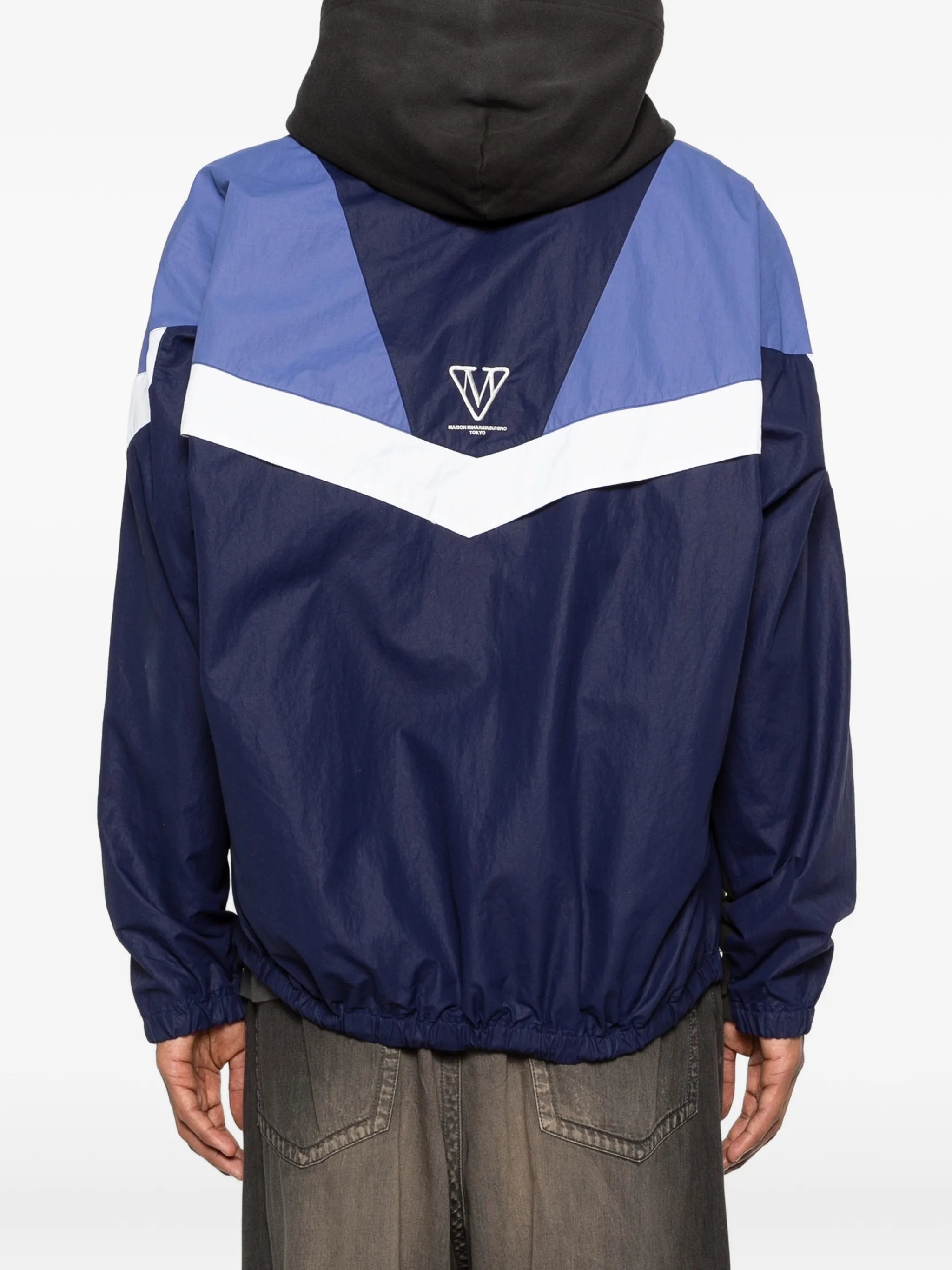 zip-up panelled jacket