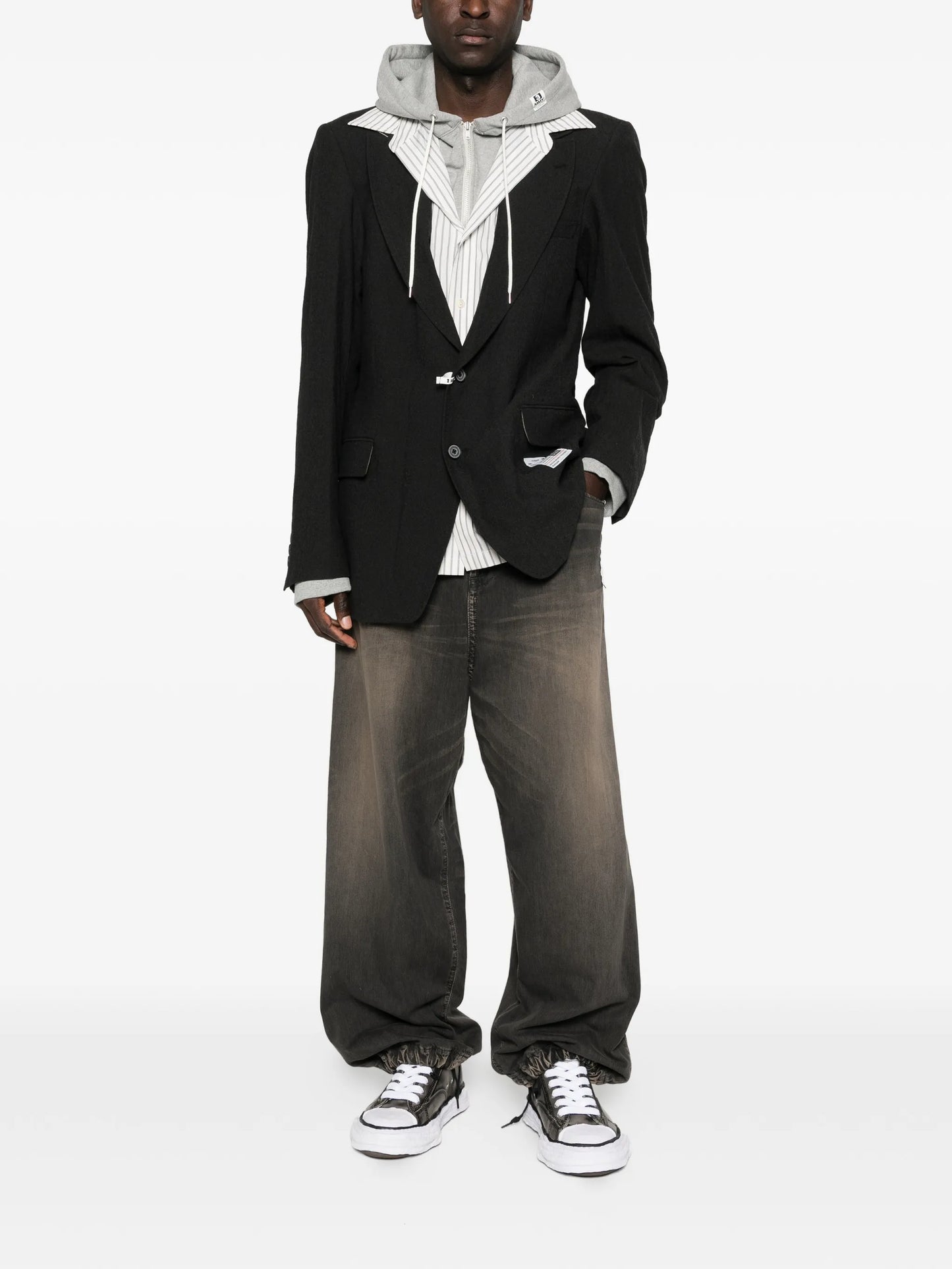 drawstring light wide jeans