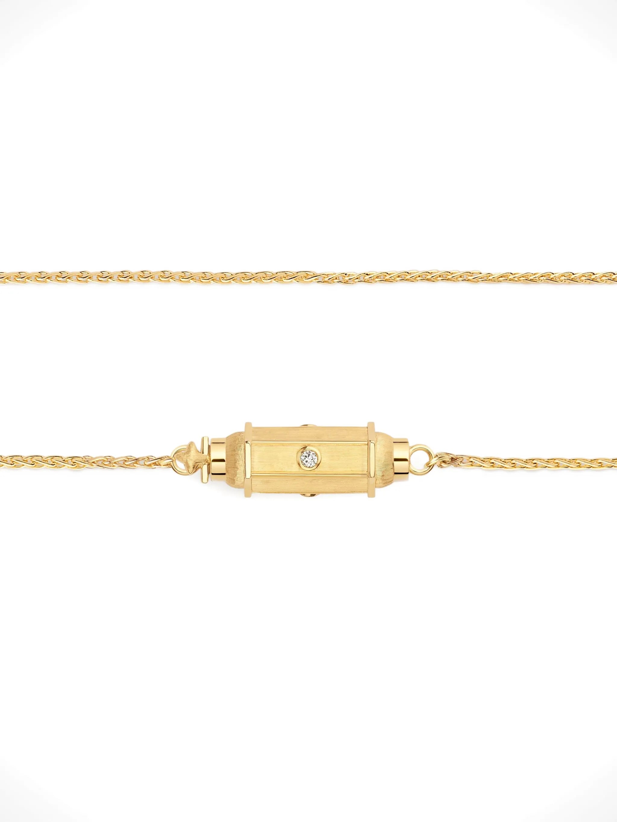 18CT yellow gold Micro Coco diamond necklace