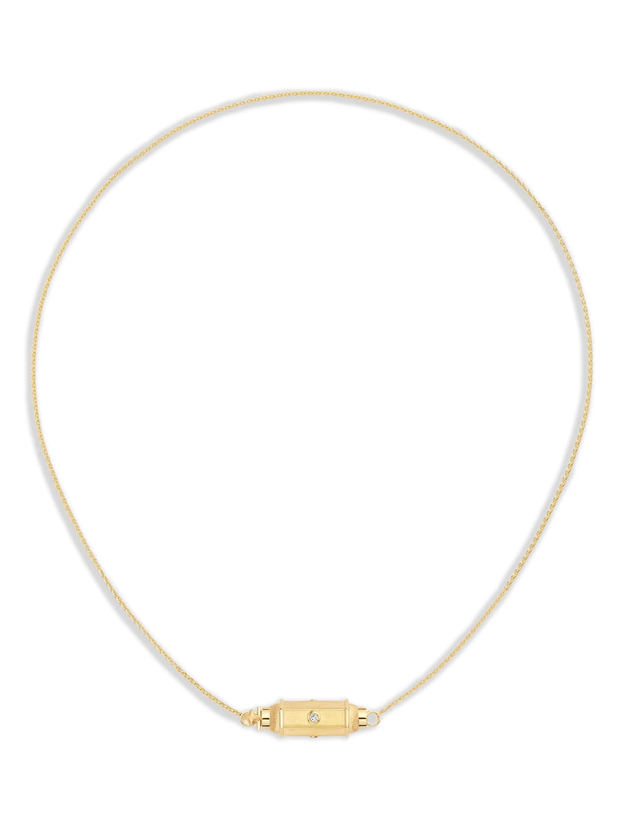 18CT yellow gold Micro Coco diamond necklace