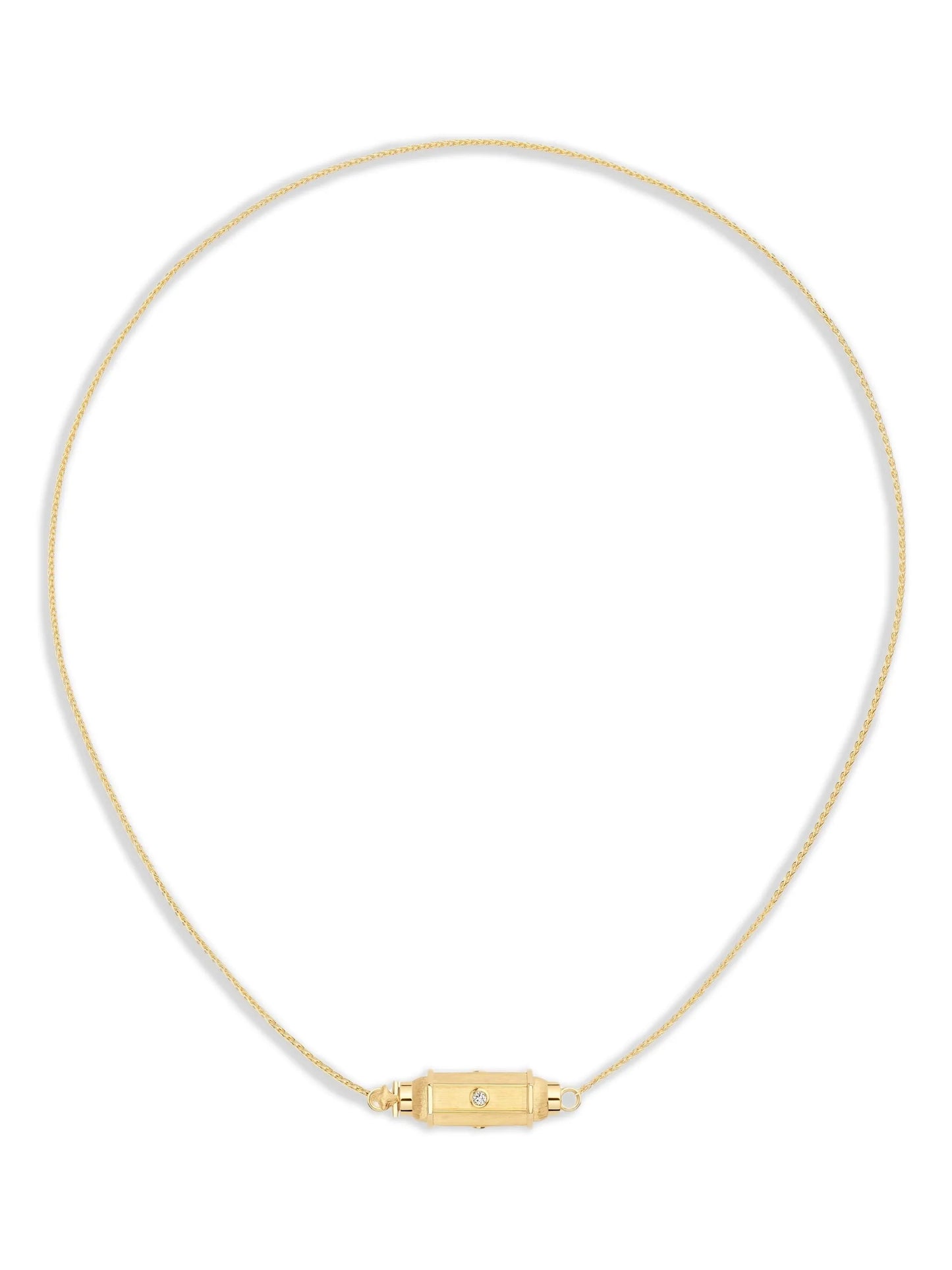 18CT yellow gold Micro Coco diamond necklace