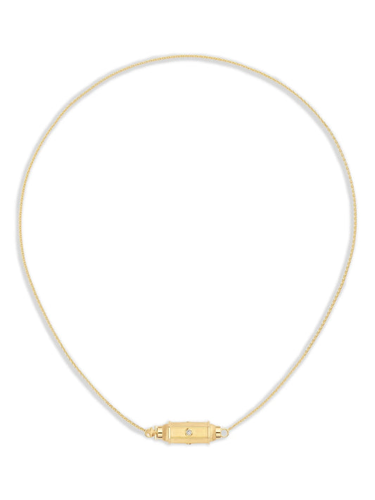 18CT yellow gold Micro Coco diamond necklace