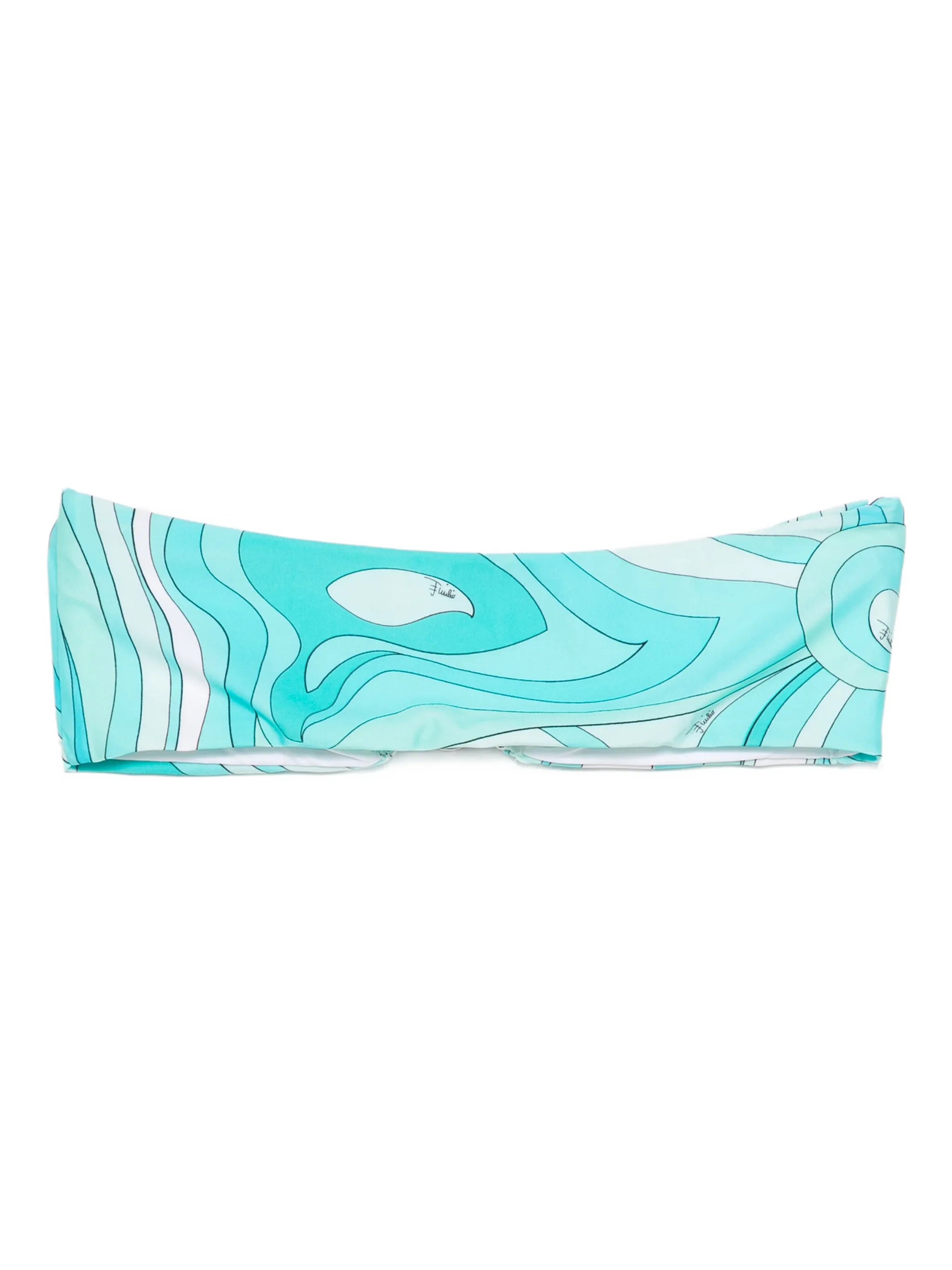 Mirmo-print bandeau bikini top