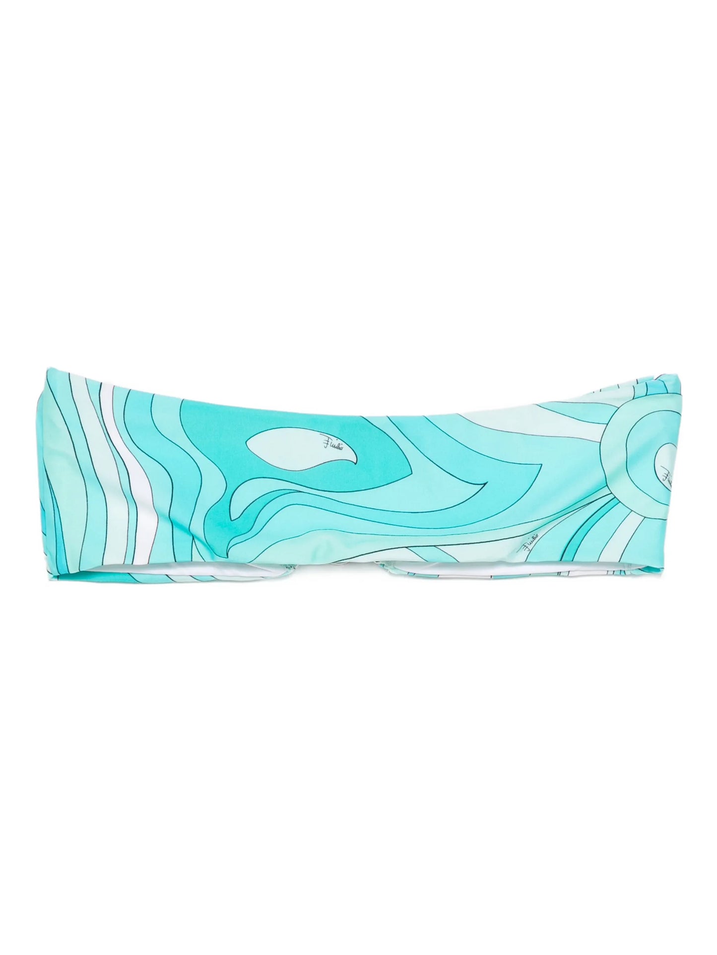 Mirmo-print bandeau bikini top