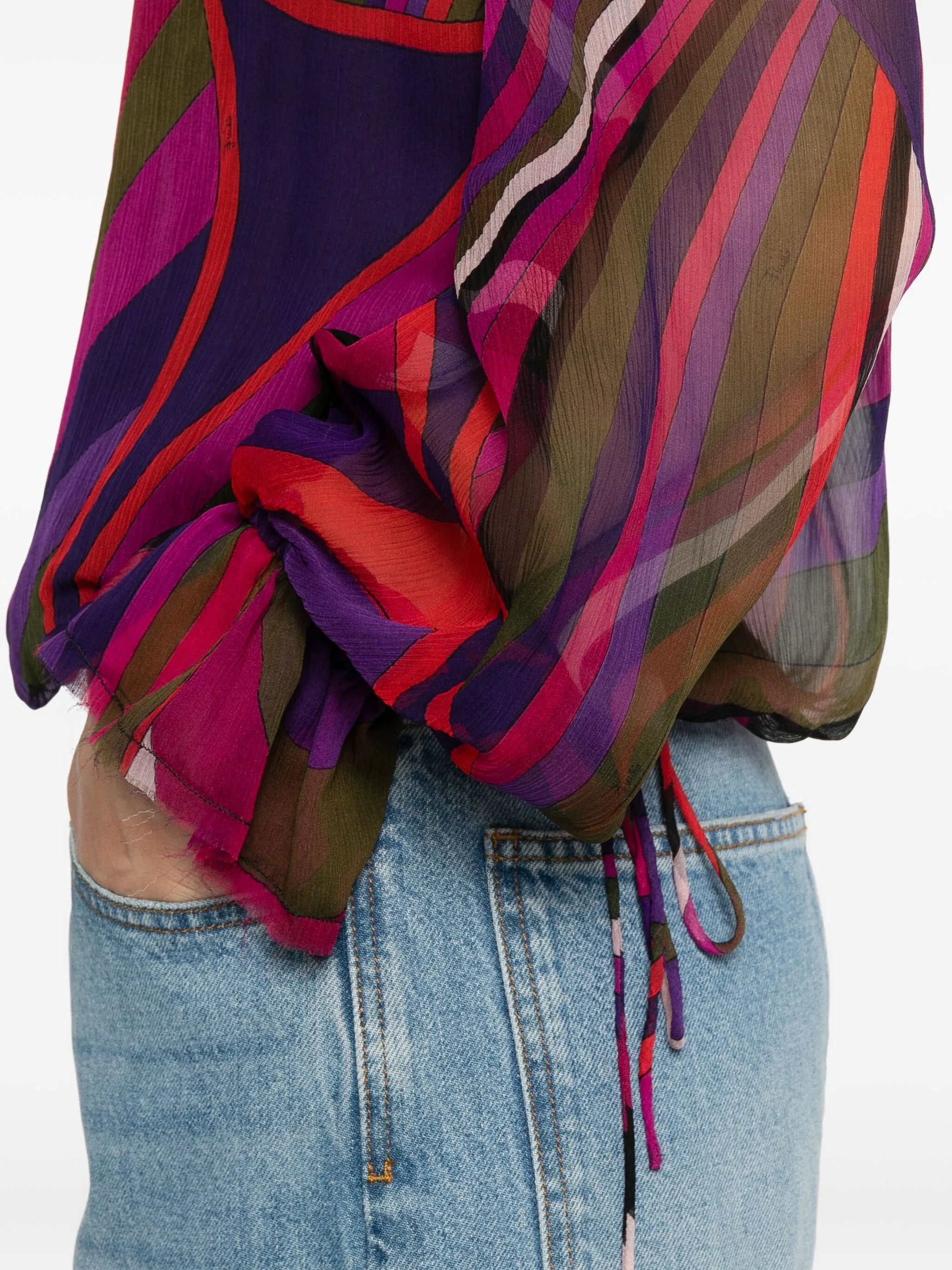 iride-print blouse