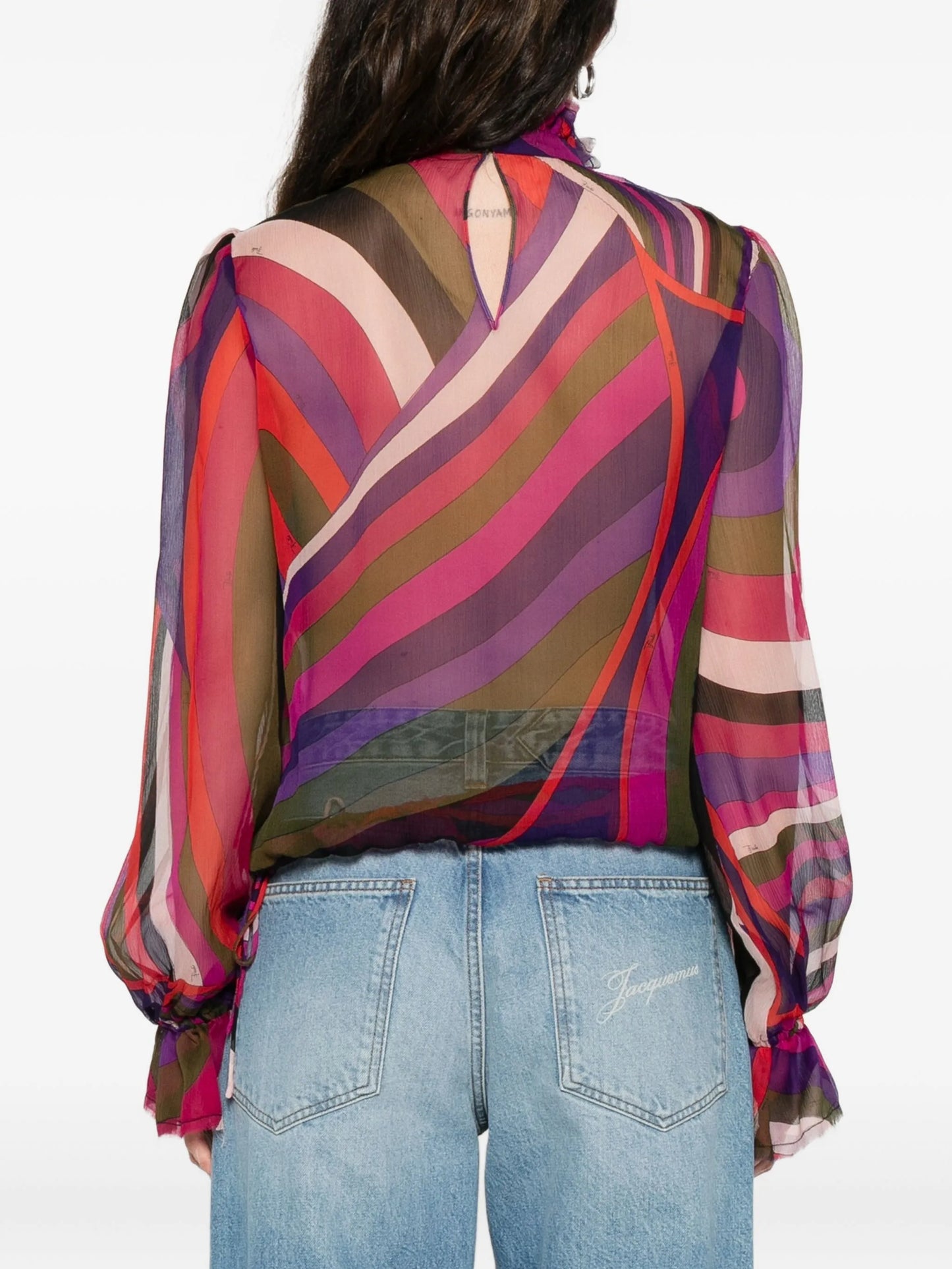 iride-print blouse