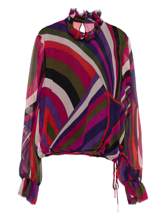iride-print blouse