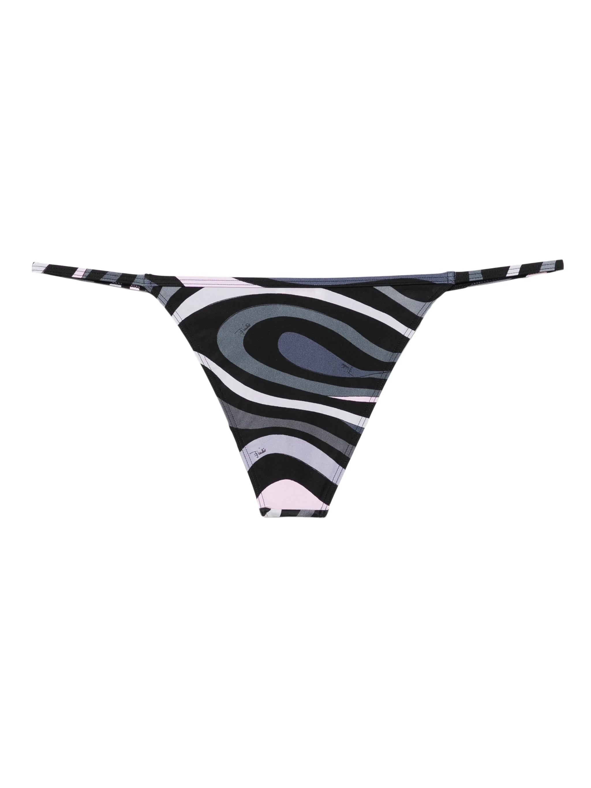 Marmo-print bikini bottom