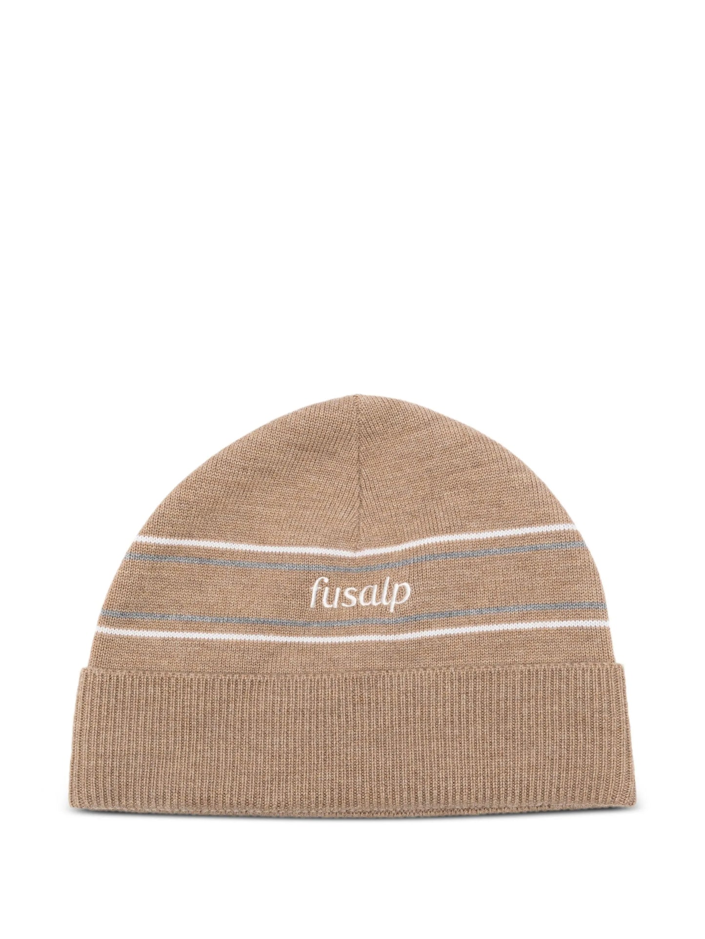 Retro logo-embroidered beanie hat