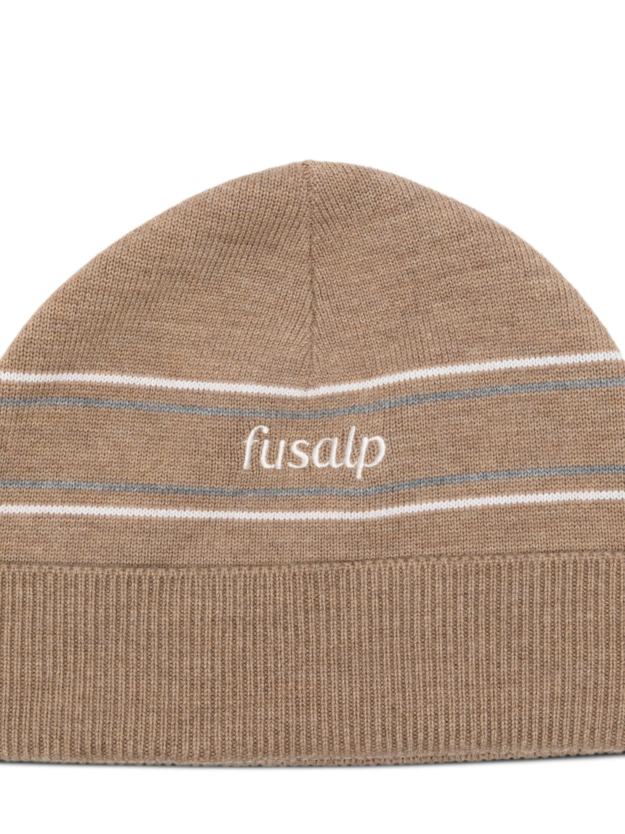 Retro logo-embroidered beanie hat