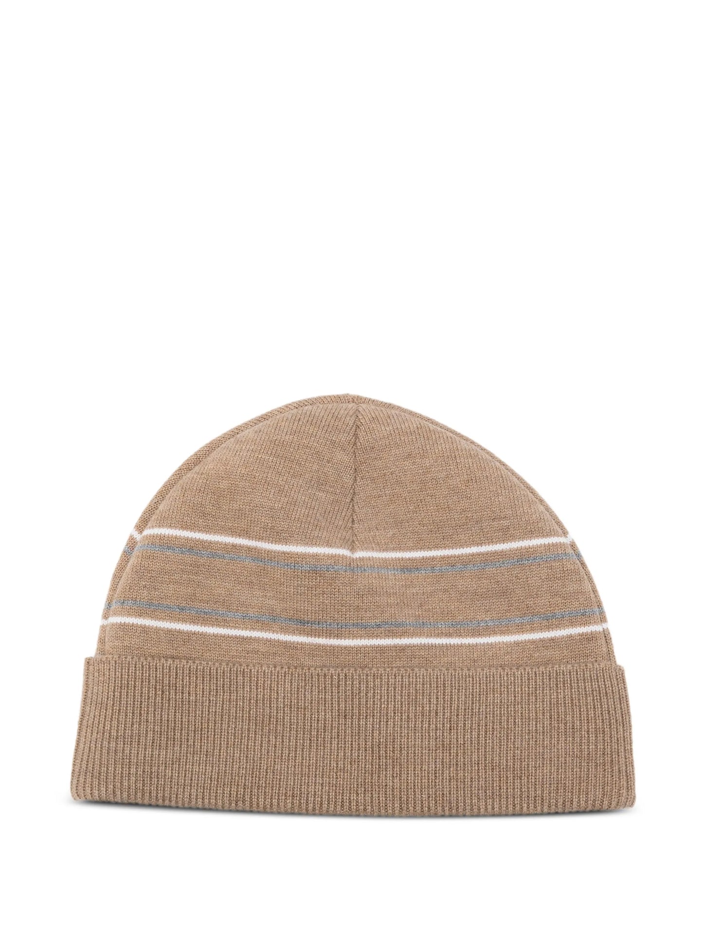 Retro logo-embroidered beanie hat
