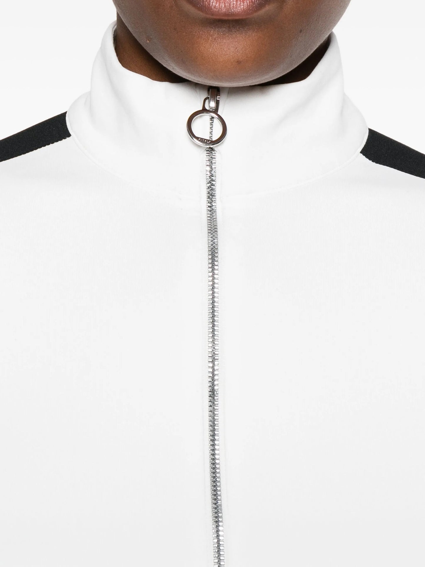 Negam side-stripe zip-neck base-layer top