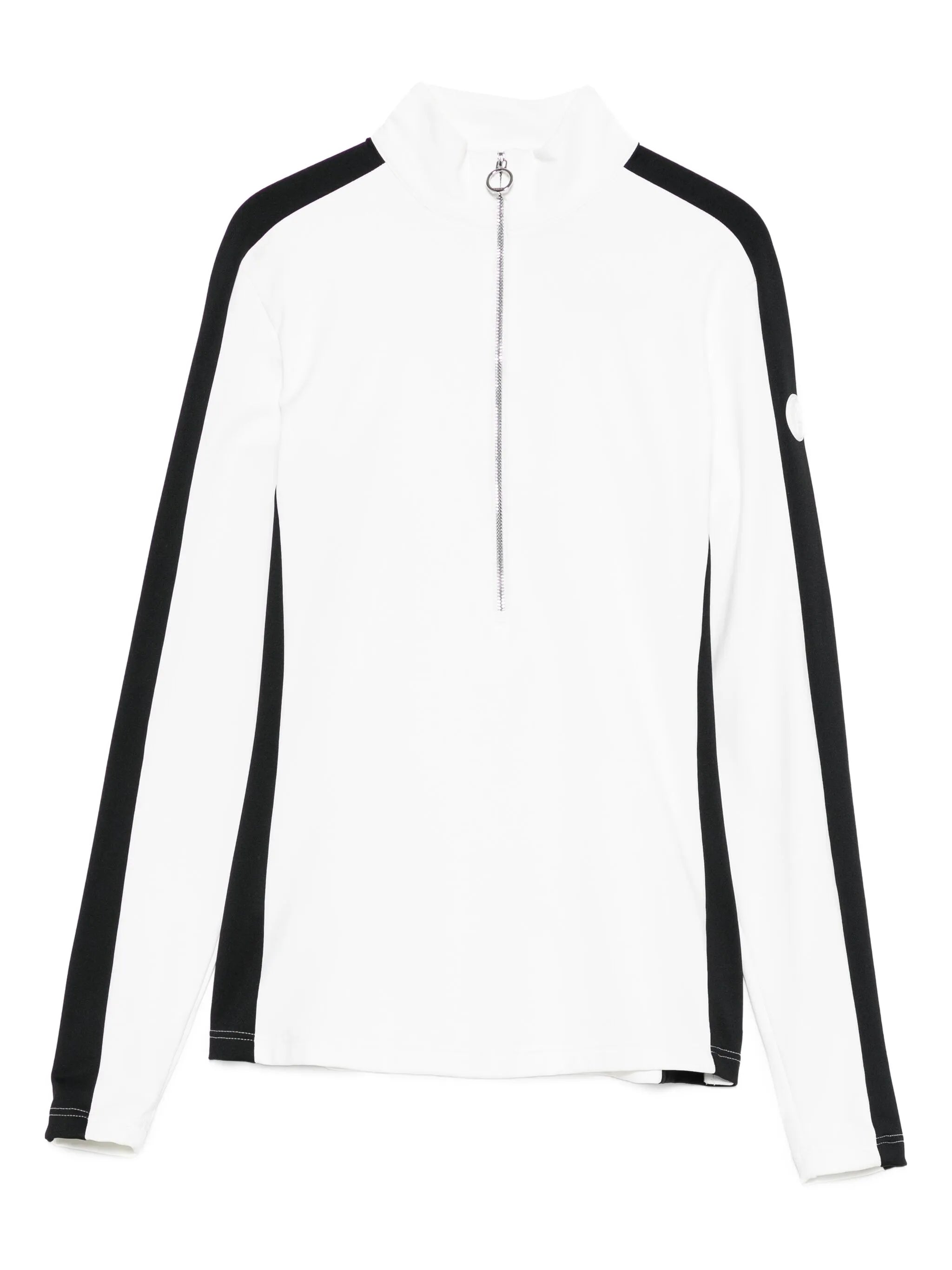 Negam side-stripe zip-neck base-layer top