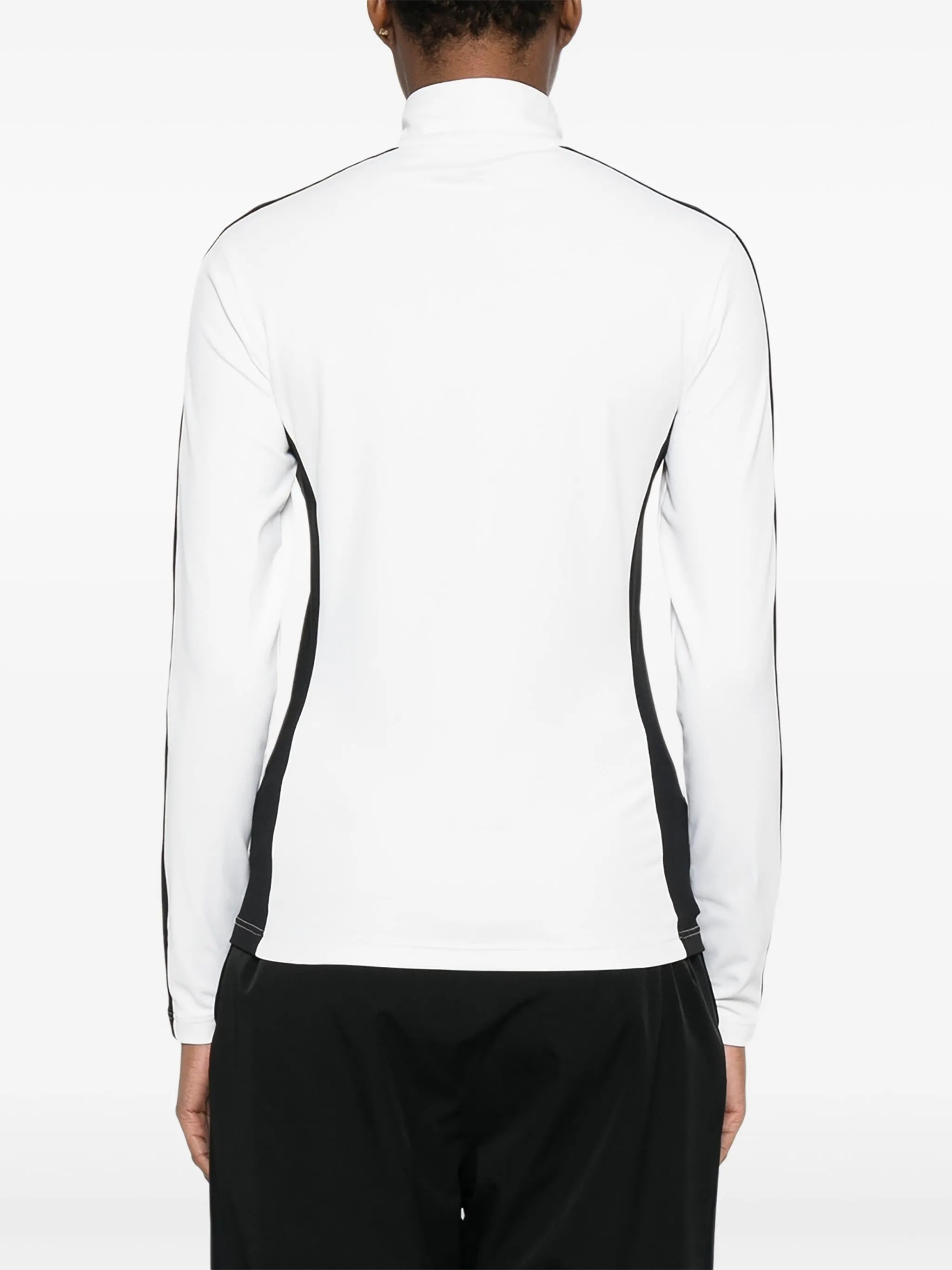 Negam side-stripe zip-neck base-layer top