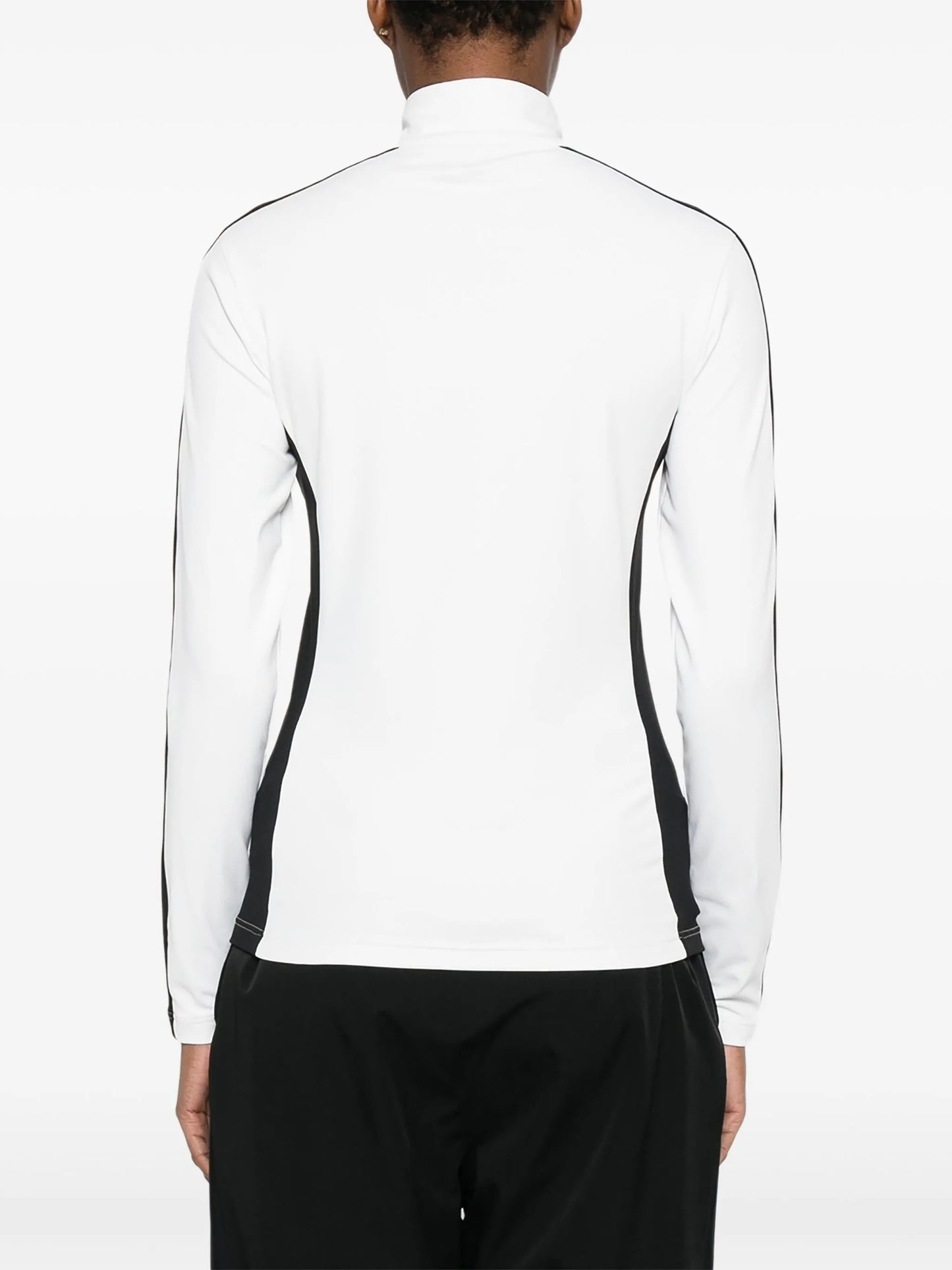 Negam side-stripe zip-neck base-layer top