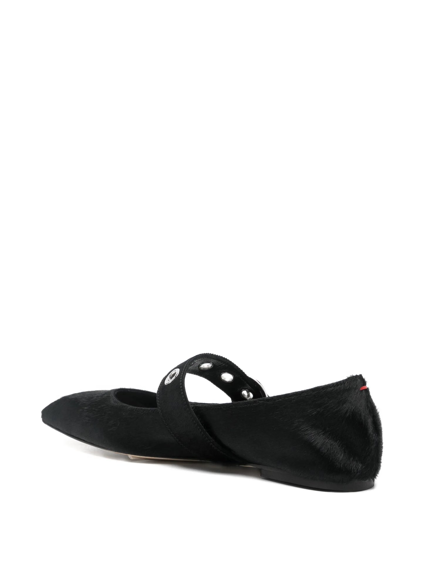 Uma eyelet ponyhair ballerinas