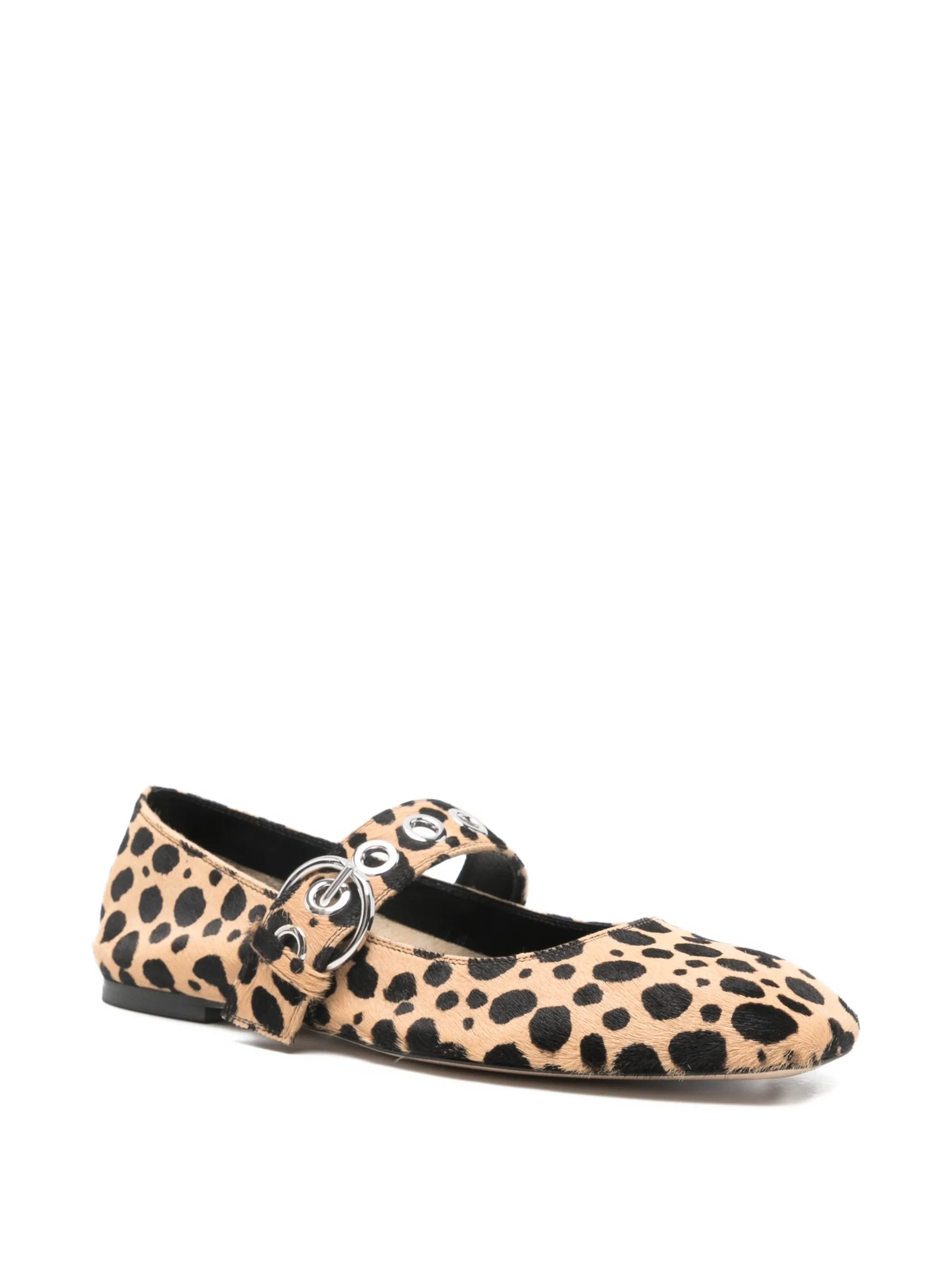 Uma leopard-print Mary-Janes ballerina
