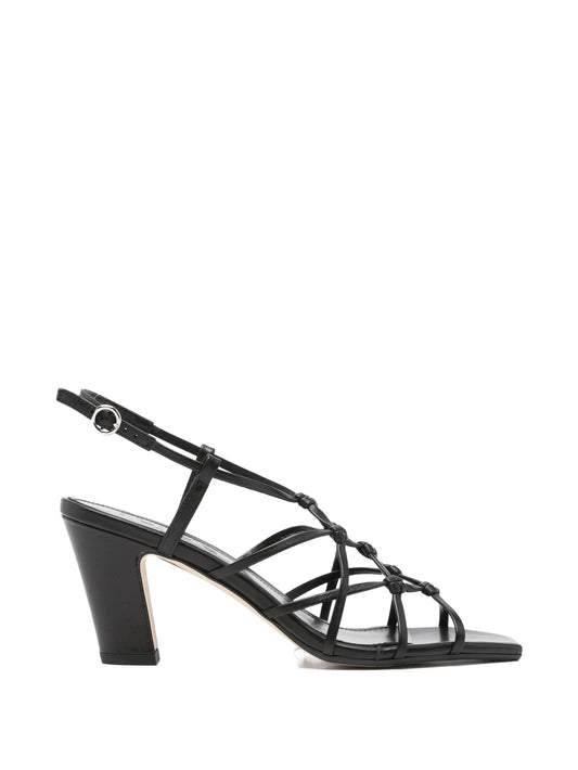 Acacia nappa leather heel sandals