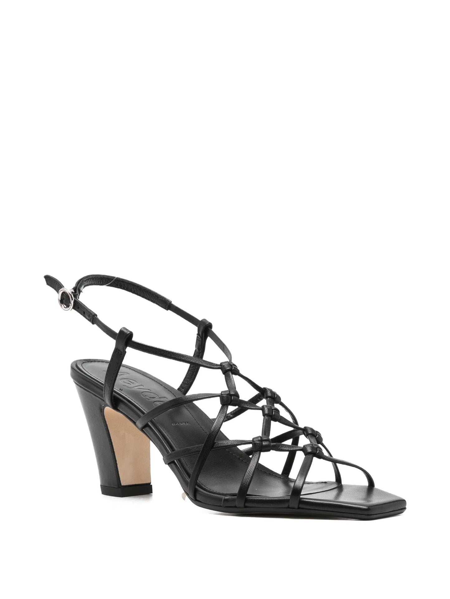 Acacia nappa leather heel sandals