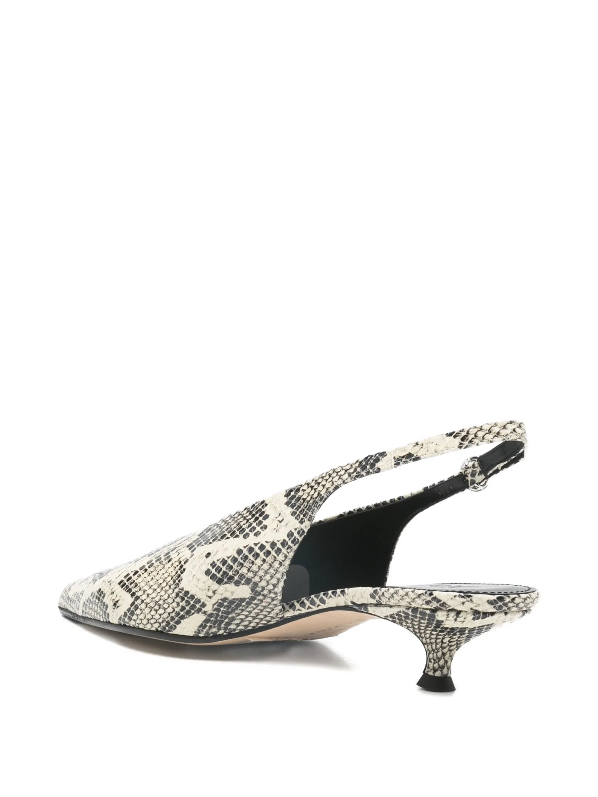 Camila snake-print slingback pumps