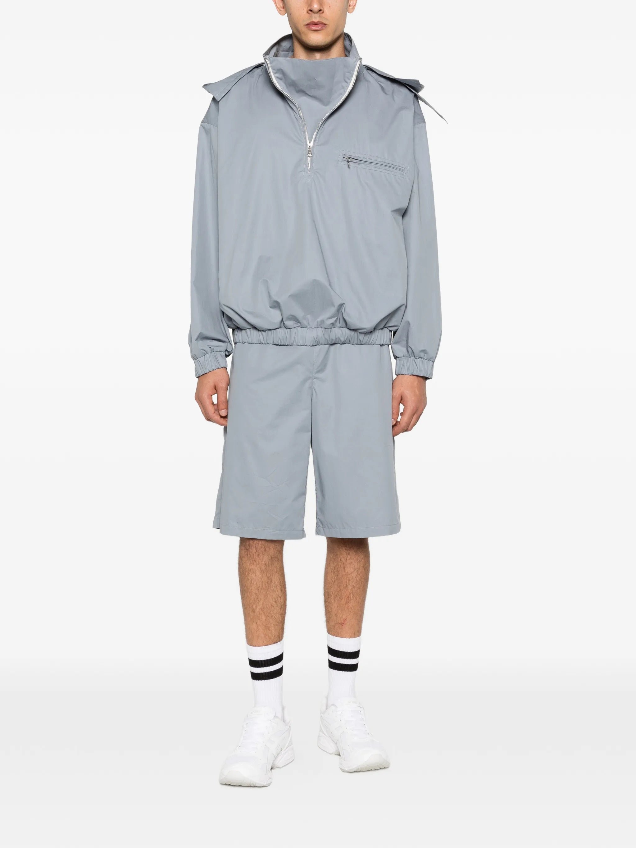 elasticated cotton bermuda shorts