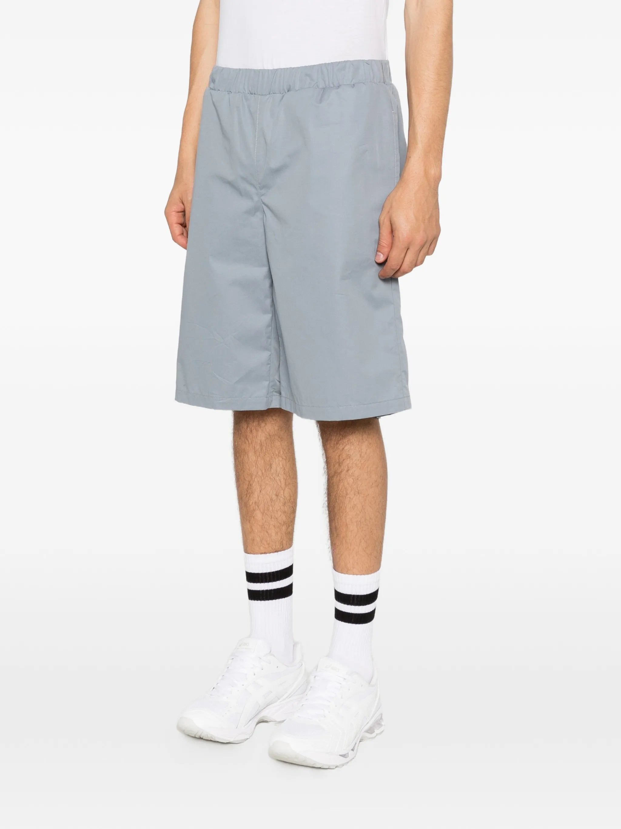 elasticated cotton bermuda shorts