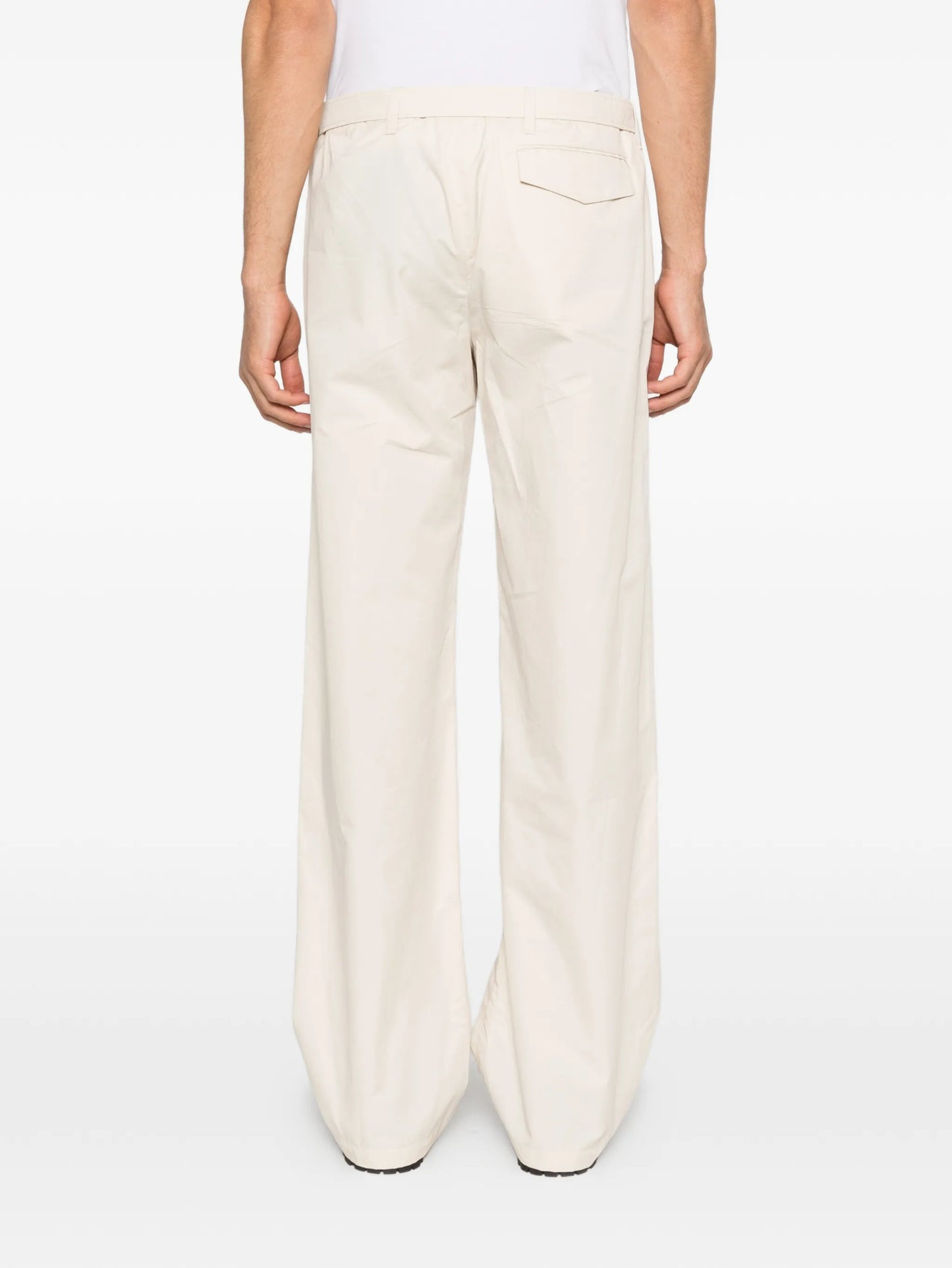 belted suit trousers