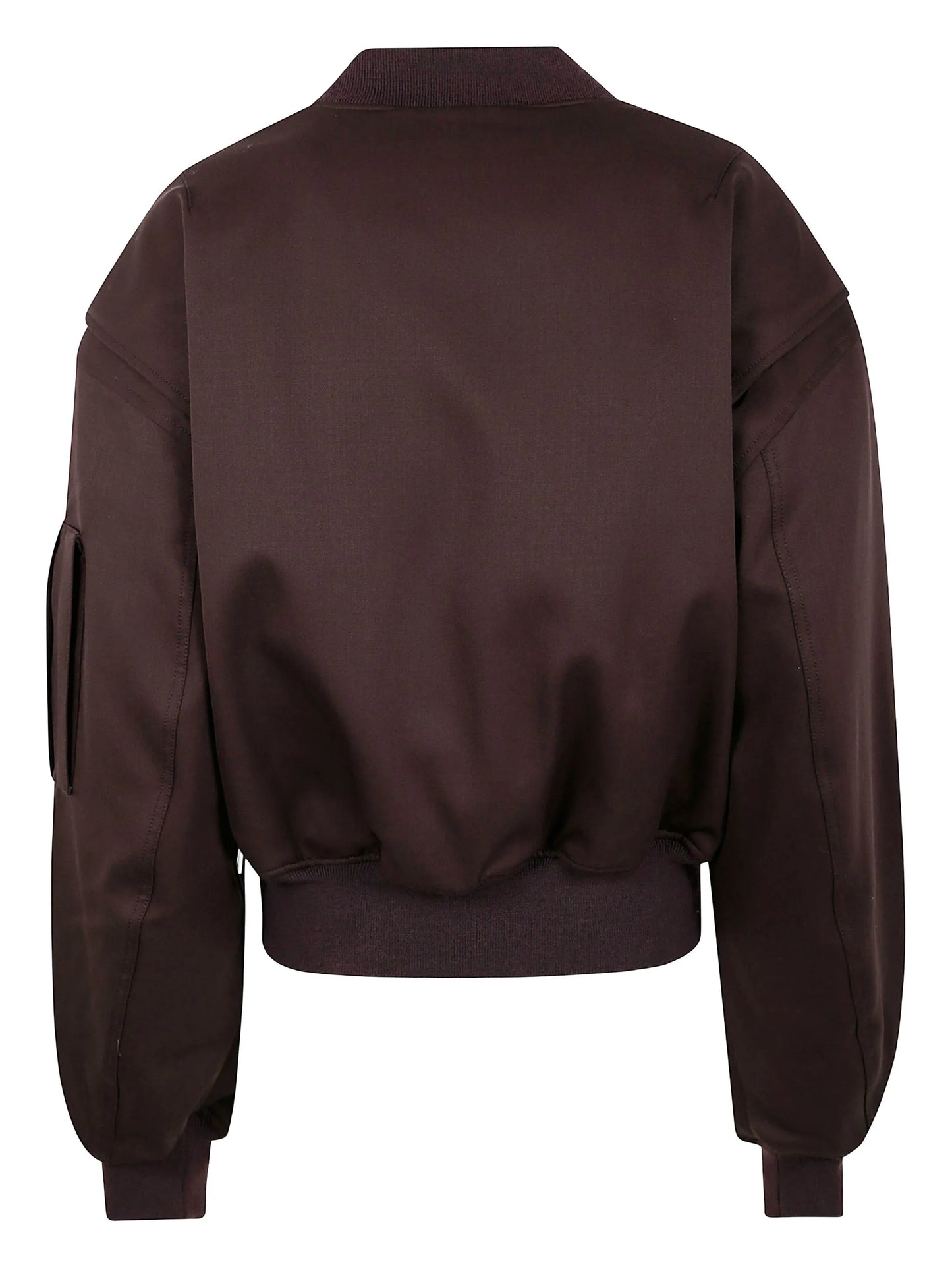 zip-fastening bomber jacket