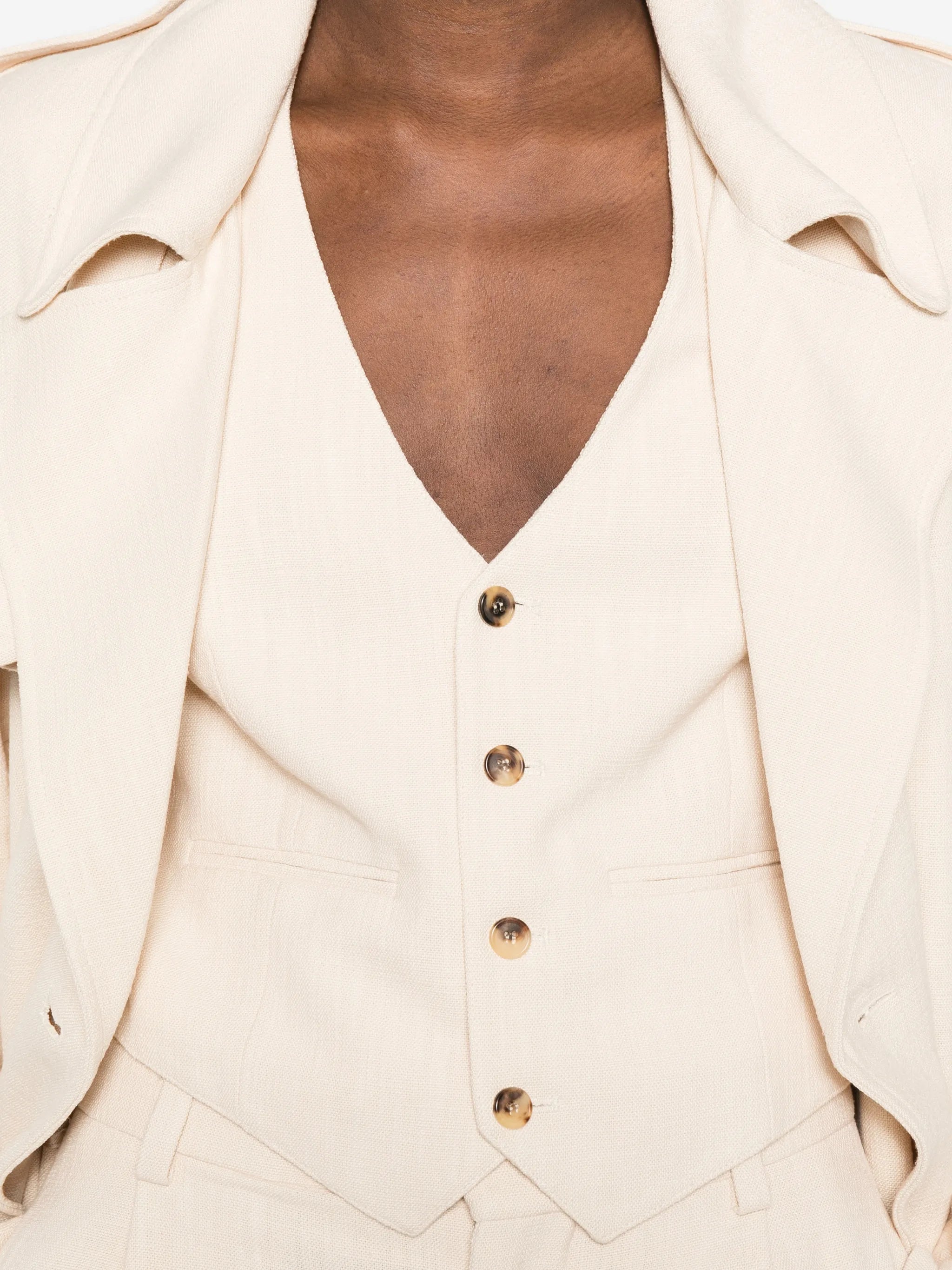 buttoned waistcoat
