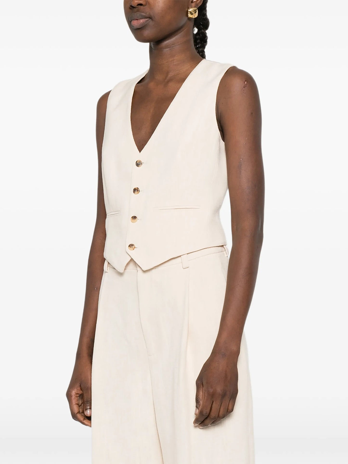 buttoned waistcoat