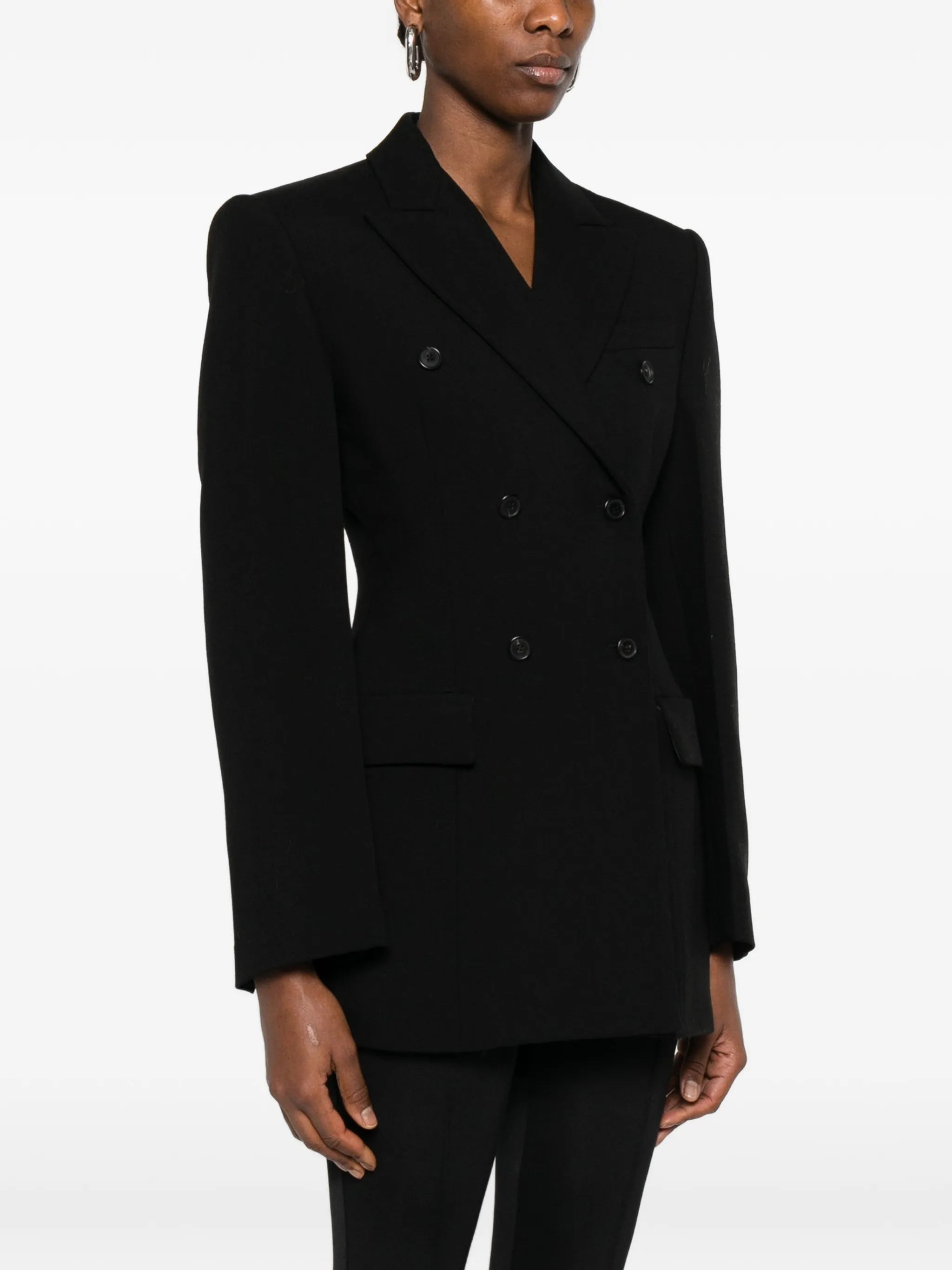 Contour double-breasted blazer