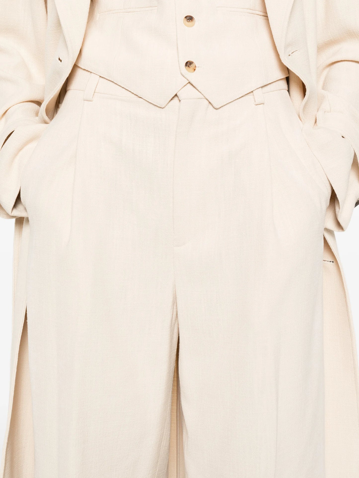 pleated tailored shorts