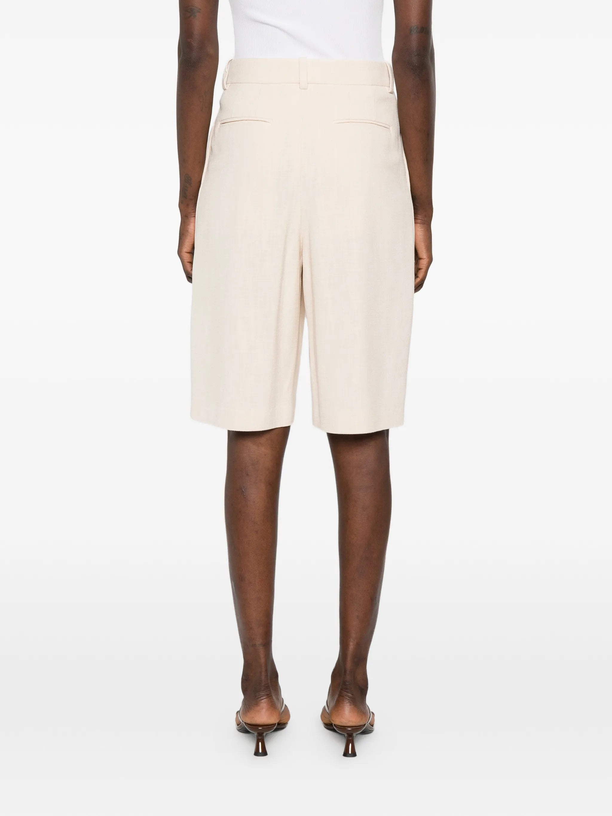 pleated tailored shorts