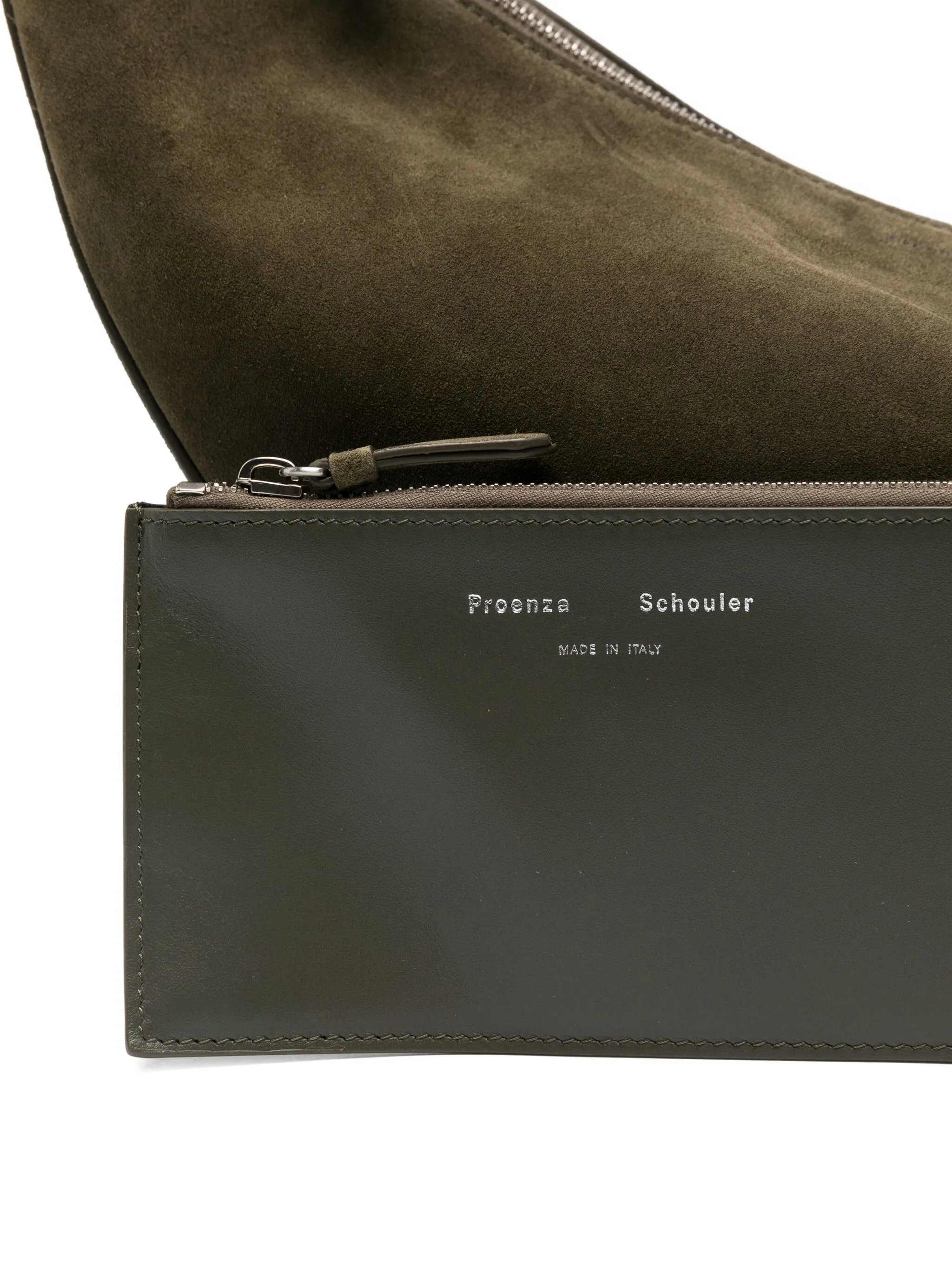 Slide bag in soft suede