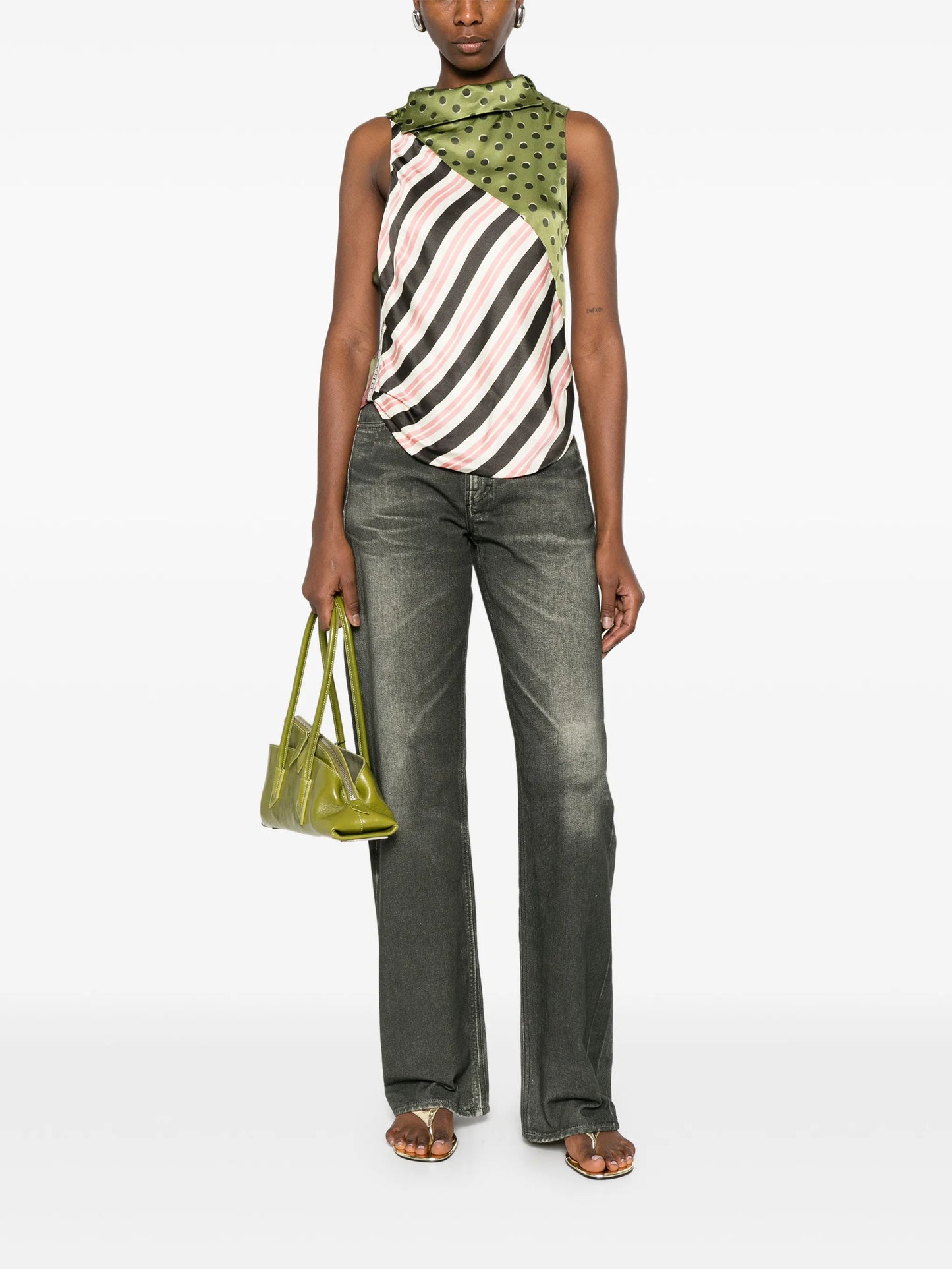 cowl-neck tank top