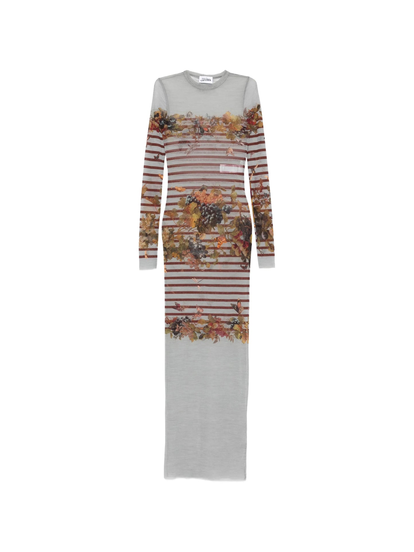 striped printed maxi dress
