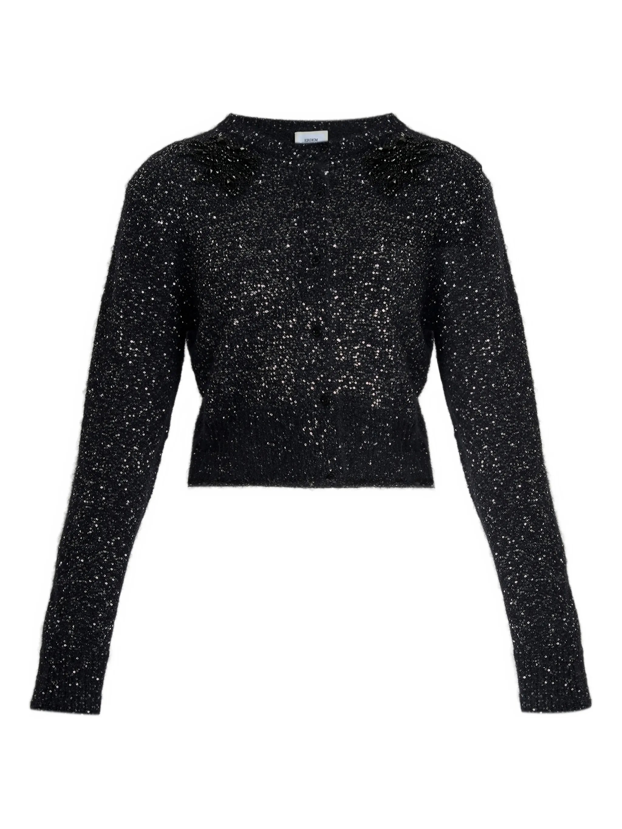 floral-appliqué cardigan