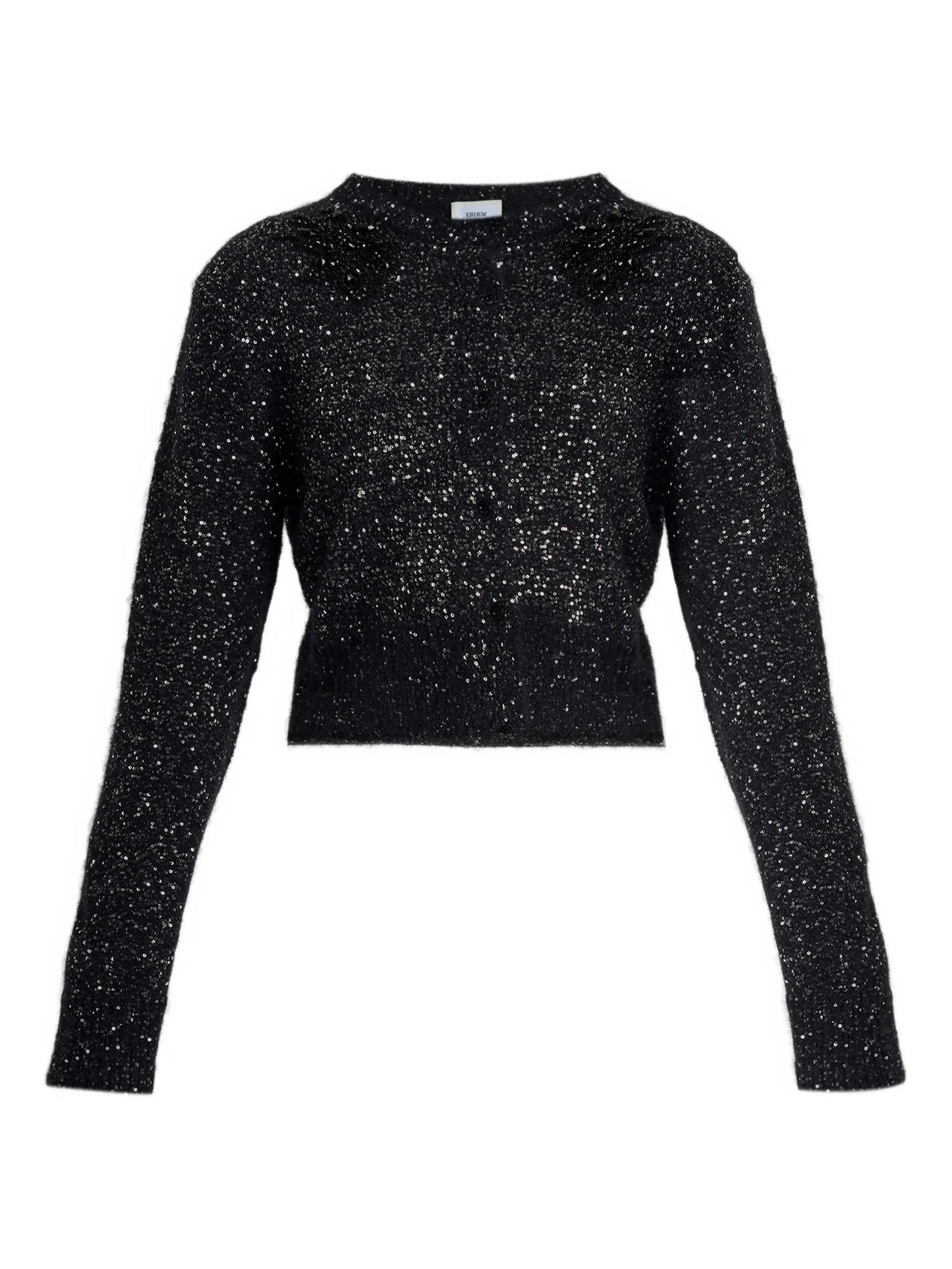 floral-appliqué cardigan