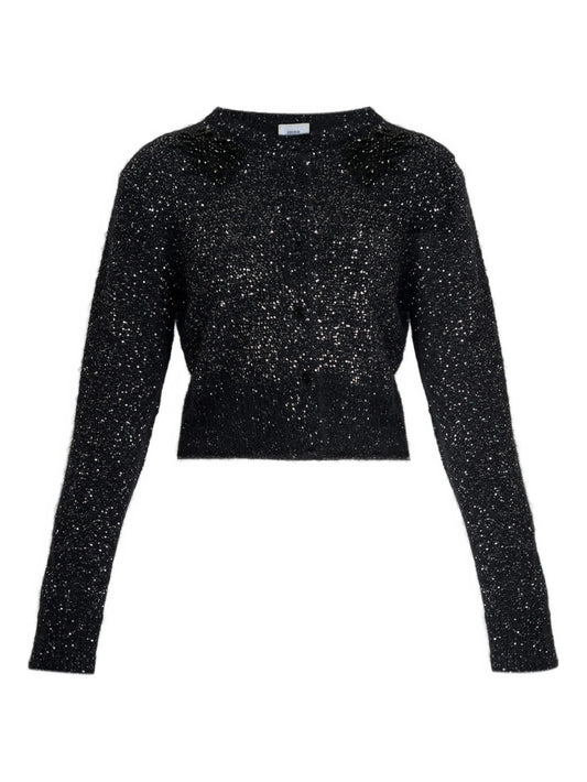 floral-appliqué cardigan