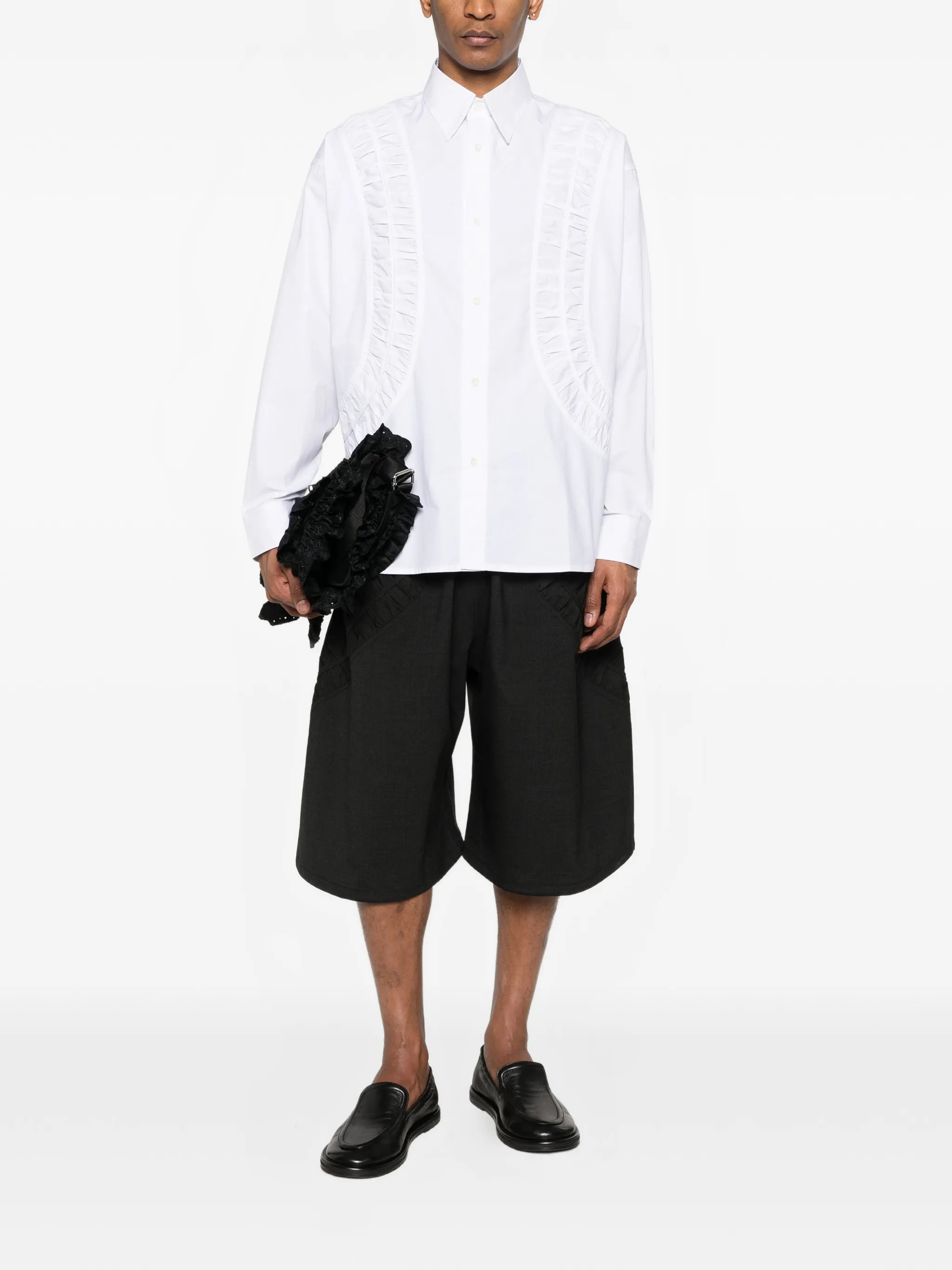 Fossil ruched-panel oversized shirt