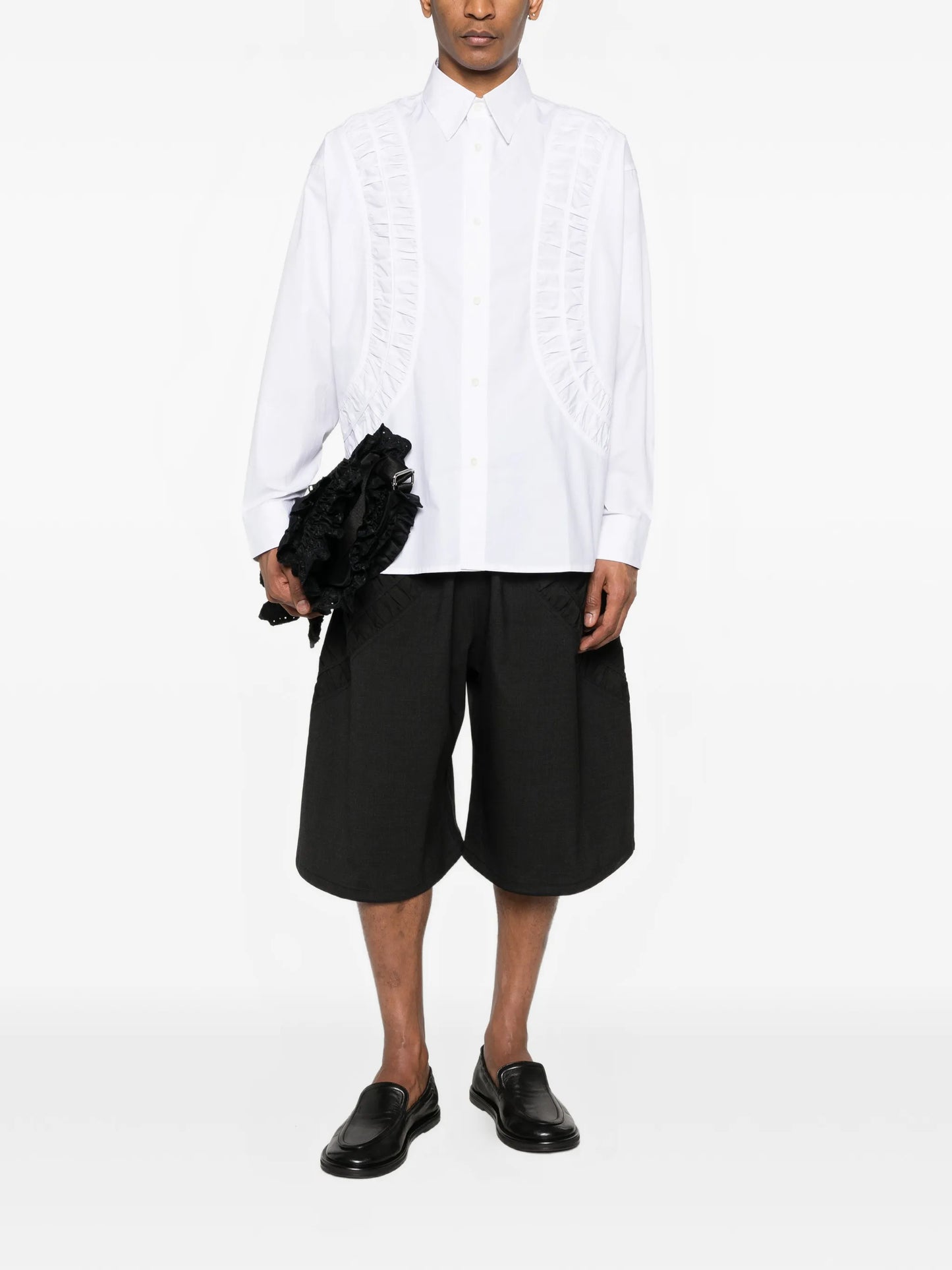 Fossil ruched-panel oversized shirt