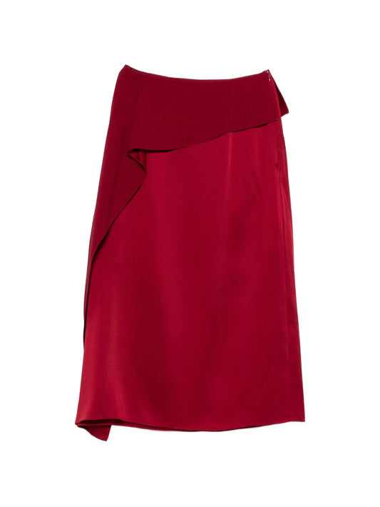 draped midi skirt